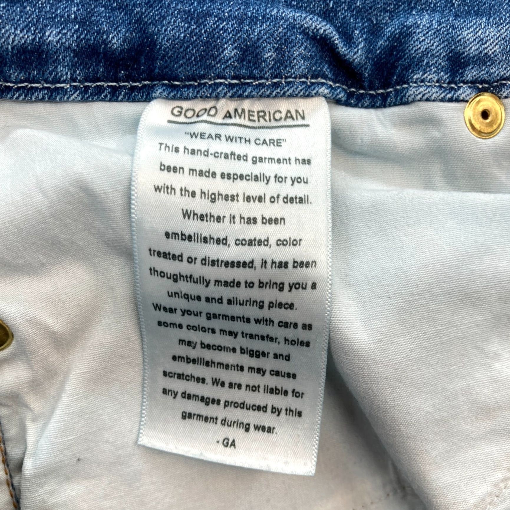 Good American Good American Good Legs Ripped Pocket Jeans Women's Plus 18 Blue Stretch Denim Slim High Rise 5-Pocket Menus Womens Size 40" / US 18 - 5 Thumbnail