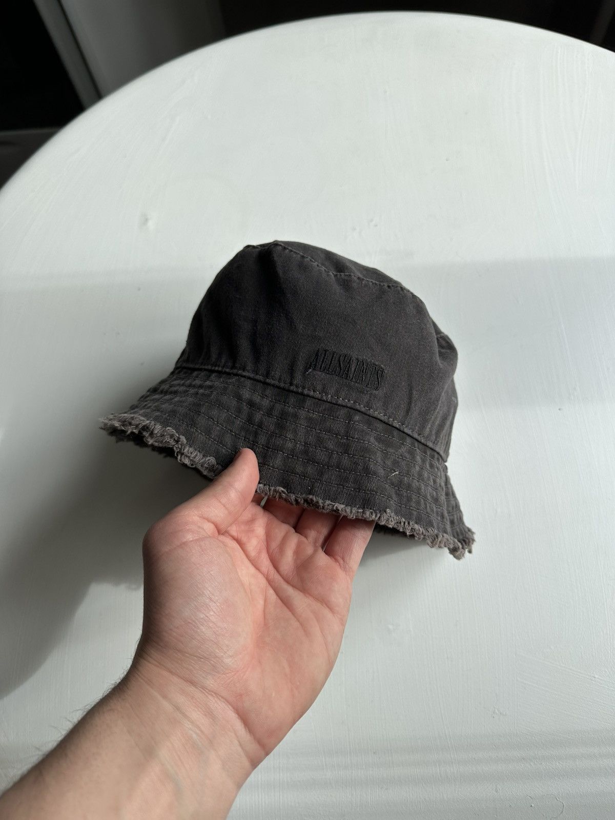 Allsaints AllSaints Logo Bucket Hat, Black, Unisex Size ONE SIZE - 5 Thumbnail