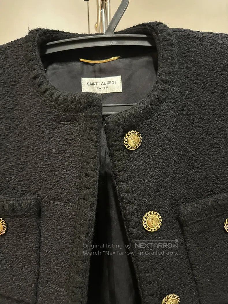 Saint Laurent Paris Saint Laurent Paris Wool Coat i Size XXS / US 00 / IT 34 - 4 Thumbnail