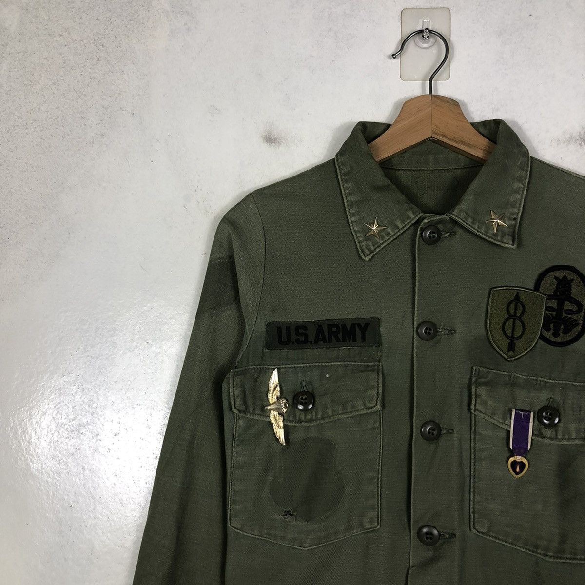 Vintage 📌TRUE VINTAGE 60s OG-07 SHIRT JACKET CHORE MILITARY US ARMY Size US M / EU 48-50 / 2 - 9 Thumbnail