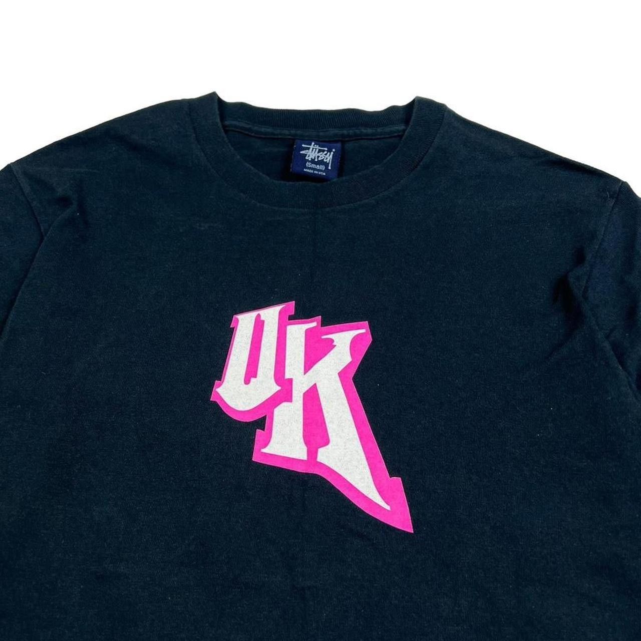 Stussy Vintage 2000s Stussy ST UK SY T-Shirt Black & Pink - Small Size US S / EU 44-46 / 1 - 3 Thumbnail
