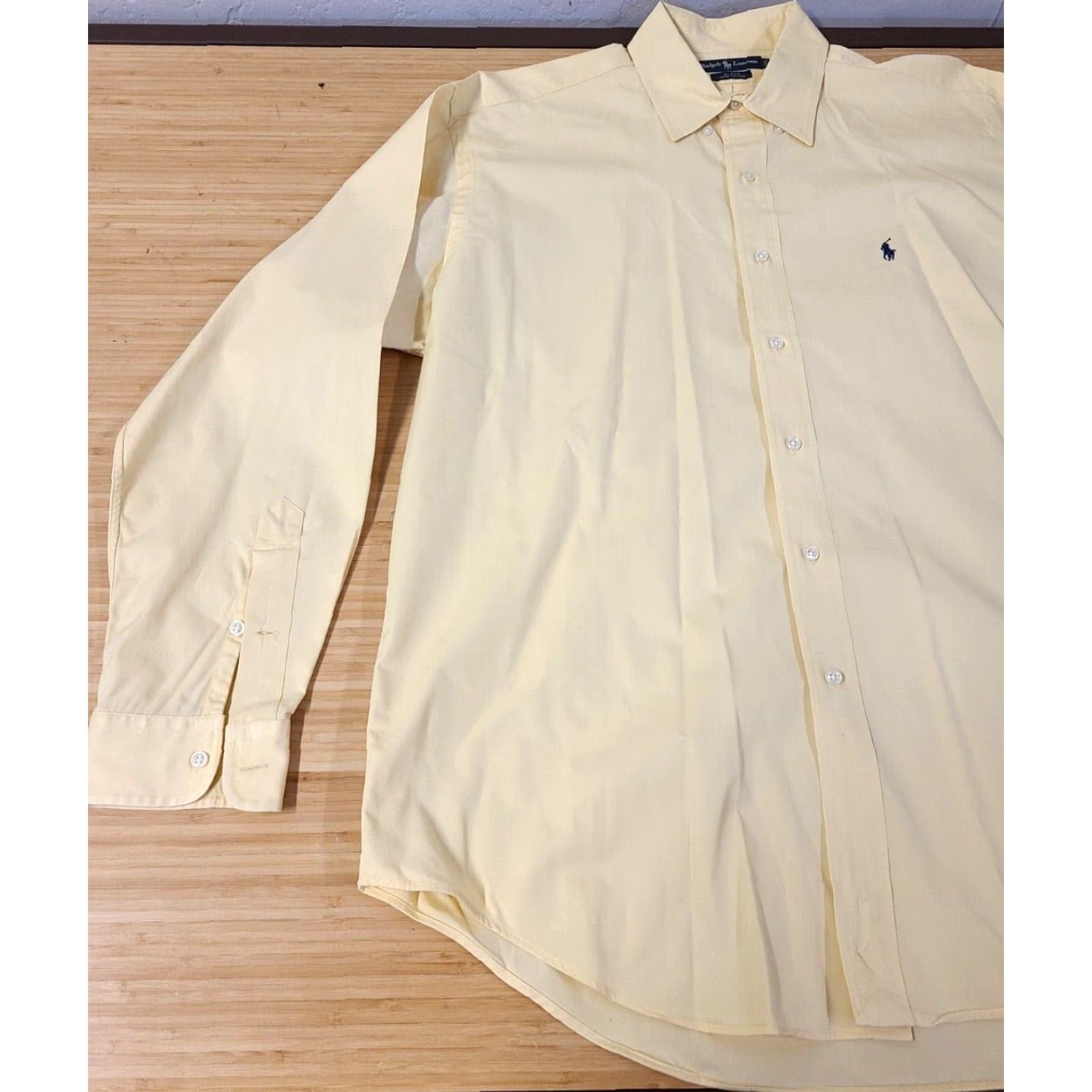 Polo Ralph Lauren Polo Ralph Lauren Shirt Men Yellow L Long Sleeve Button-Down Collar Cotton Knit Embroidered Logo Button-Up Size US L / EU 52-54 / 3 - 3 Thumbnail