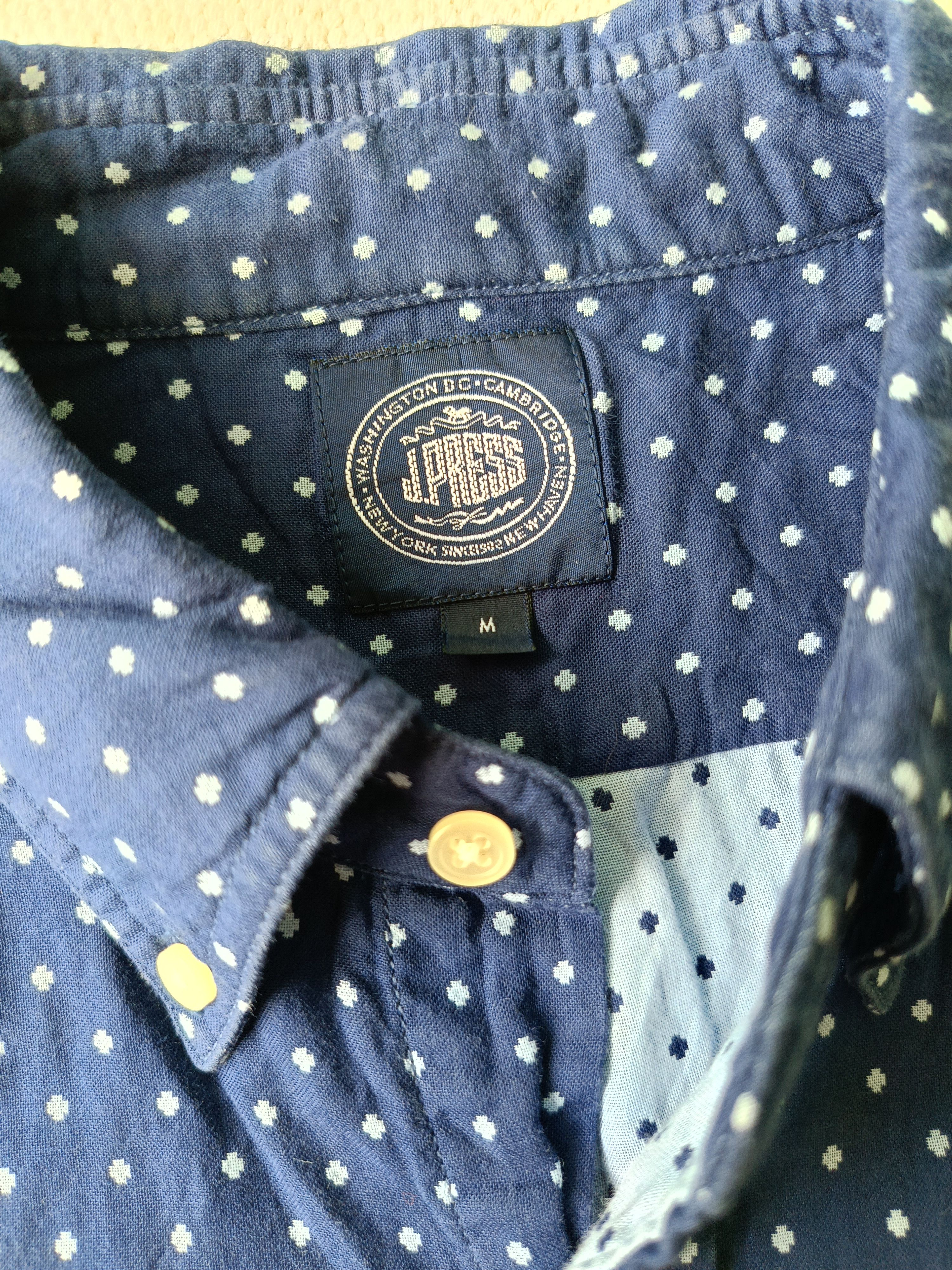 J. Press JPress J.Press New York navy blue polka dot shirt Size US M / EU 48-50 / 2 - 2 Thumbnail