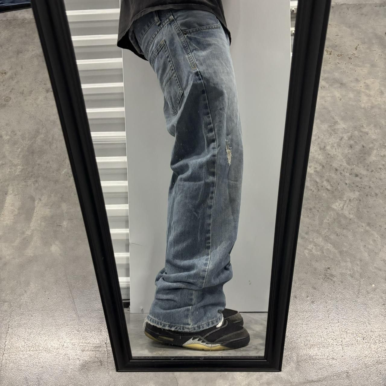 Japanese Brand × Vintage Crazy Vintage Y2K/2000s Grunge Medium Wash Bootcut Skater Denim Jeans! Size US 32 / EU 48 - 2 Thumbnail