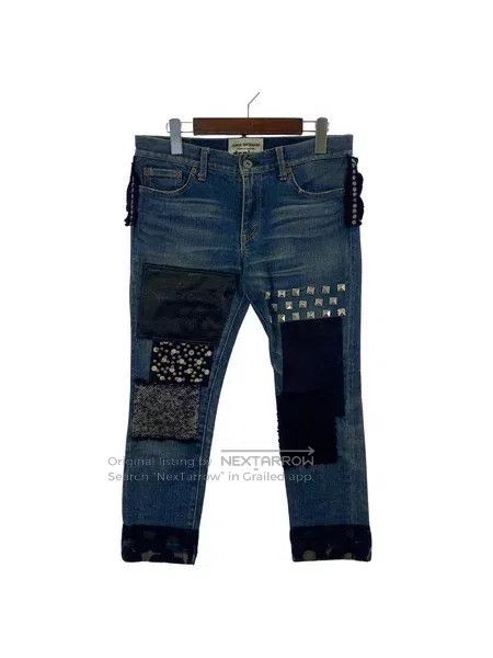 Junya Watanabe Junya Watanabe size XS Studded Sequin Patchwork Denim Pant Size US 27 - 1 Thumbnail