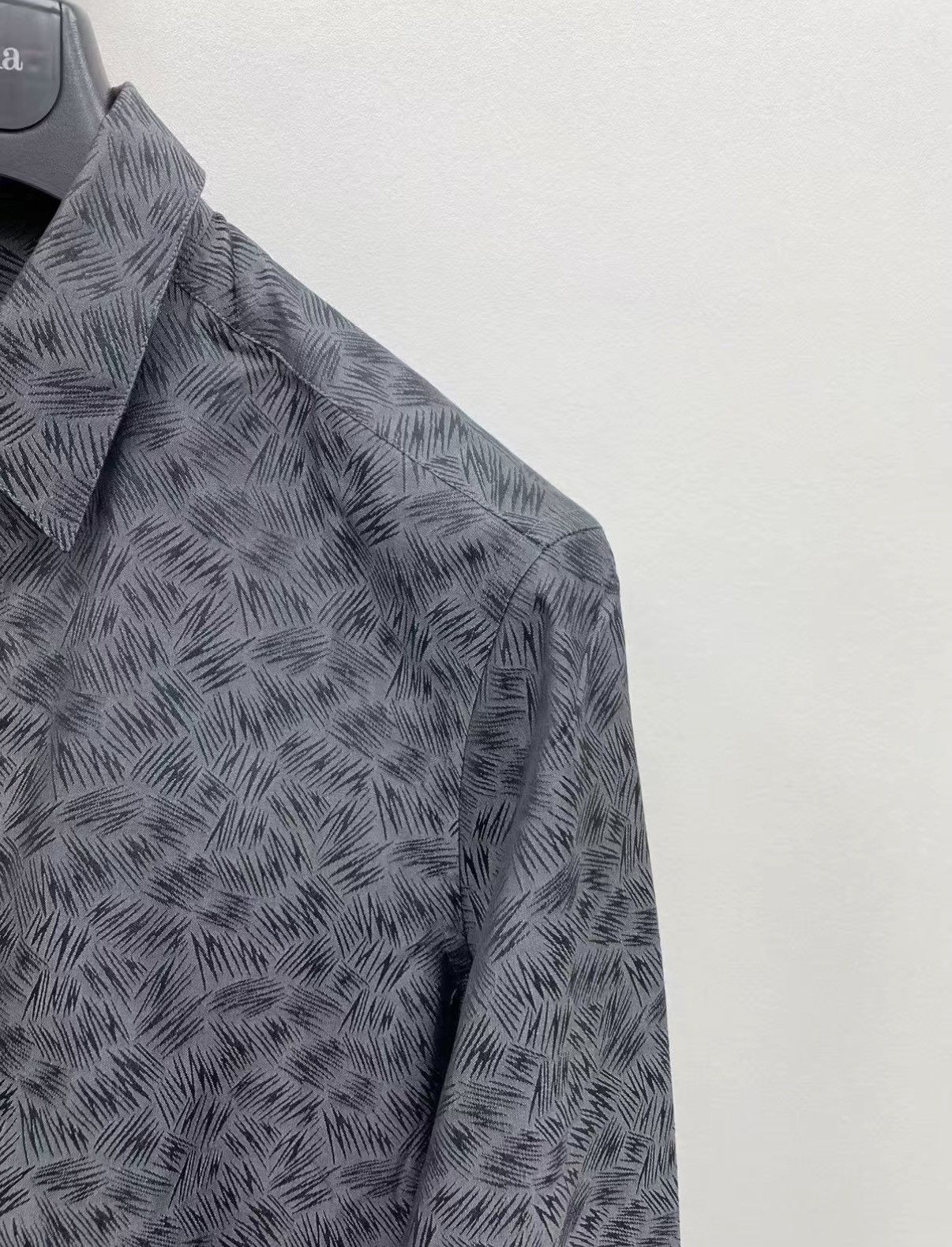 Versace VERSACE Mainline Jacquard Silk Blend Long Sleeve Shirt J30 Size US XXS / EU 40 - 3 Thumbnail