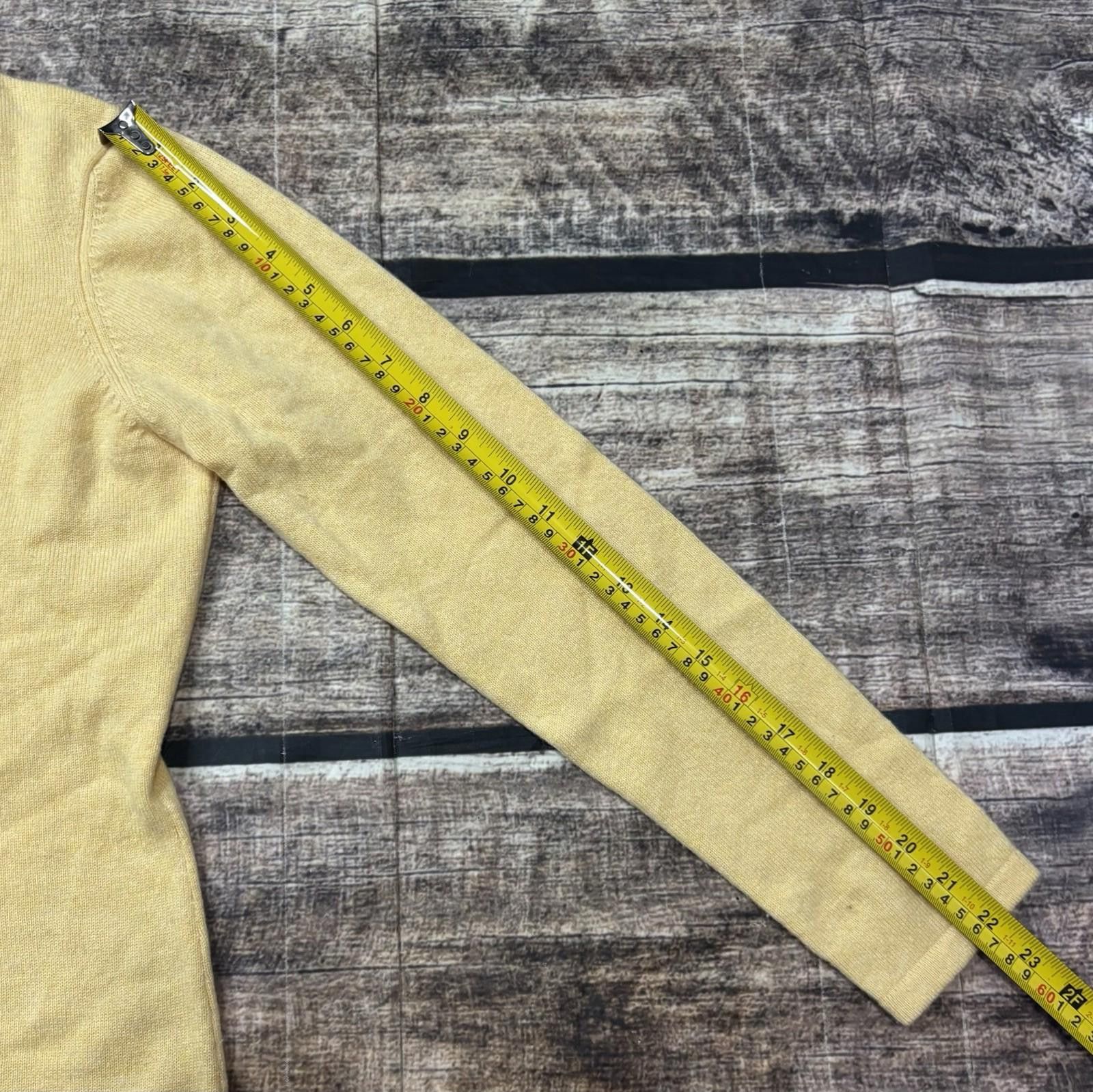 Other Wendy B Cashmere Sweater Women Medium V-Neck Pullover Yellow Size M / US 6-8 / IT 42-44 - 11 Thumbnail