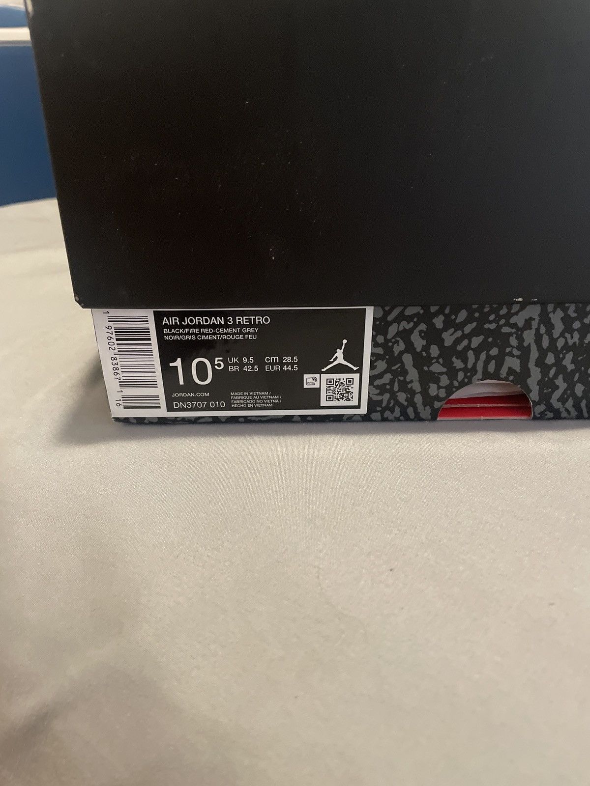 Jordan Brand Jordan 3 Black Cement (2024) Size US 10.5 / EU 43-44 - 10 Thumbnail