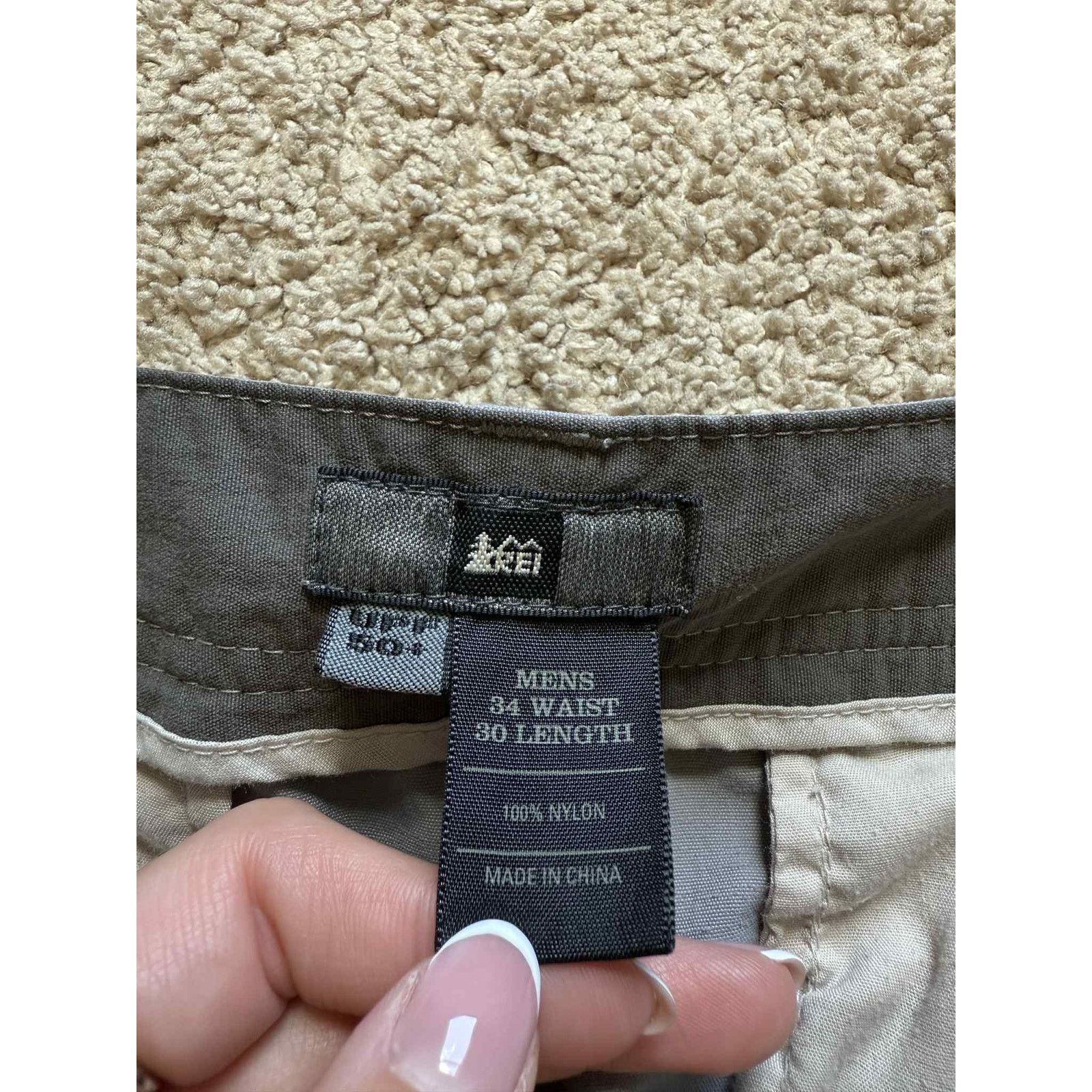 Rei Rei UPF 50+ Straight Leg Hiking Pants Gray Mens W34 L30 Size US 34 / EU 50 - 2 Thumbnail