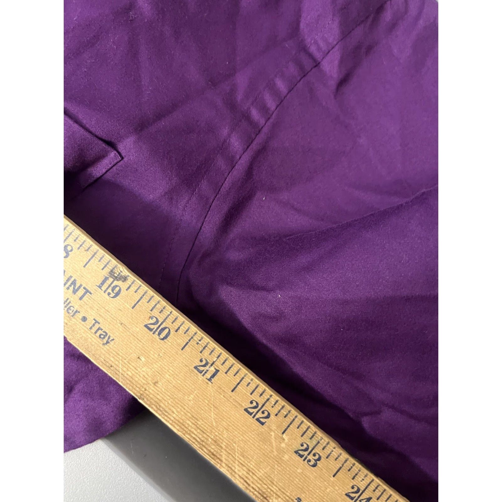 Geoffrey Beene Geoffrey Beene Mens Button-Up Dress Shirt 16 Purple Cotton Polyester Solid Long Sleeve Button-Down Size 42R - 5 Thumbnail