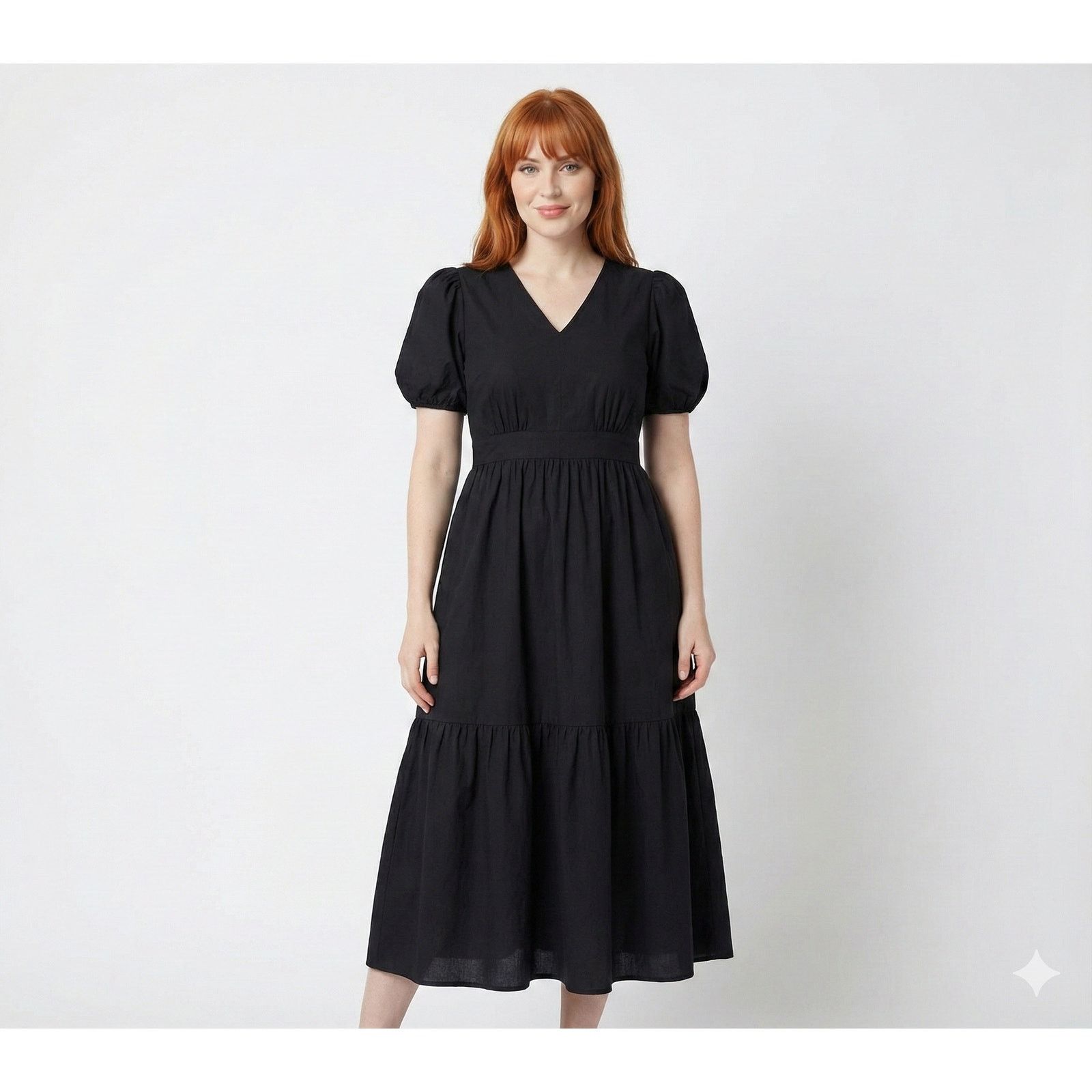 French Connection New French Connection Puff Sleeve Maxi Dress Size XXL Black Size XXL / US 16-18 / IT 52-54 - 1 Thumbnail