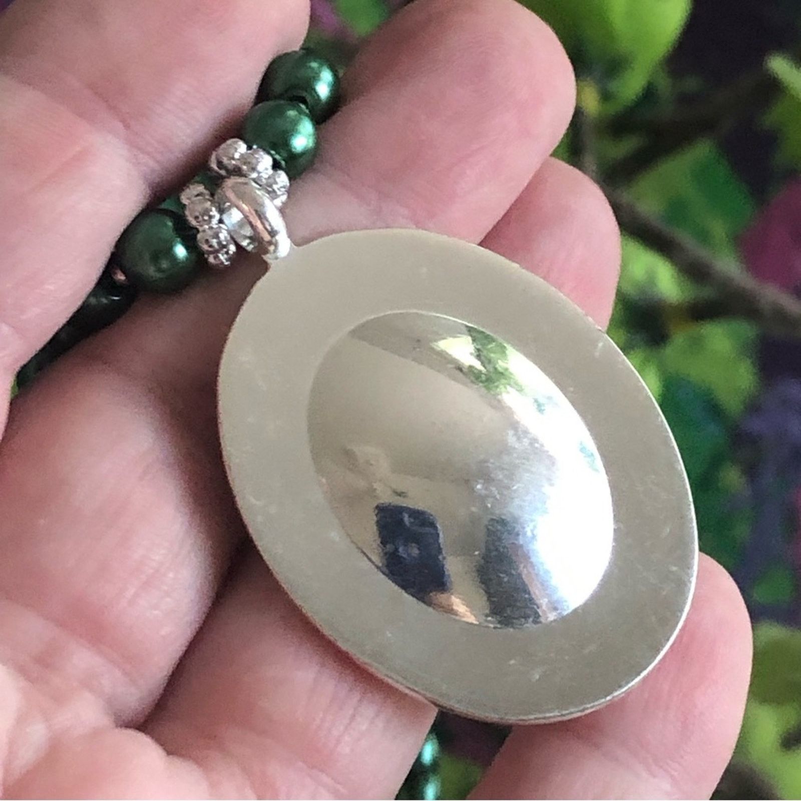 Handmade Handcrafted repurpose rainbow faceted stone Pearl necklace Size ONE SIZE - 9 Thumbnail