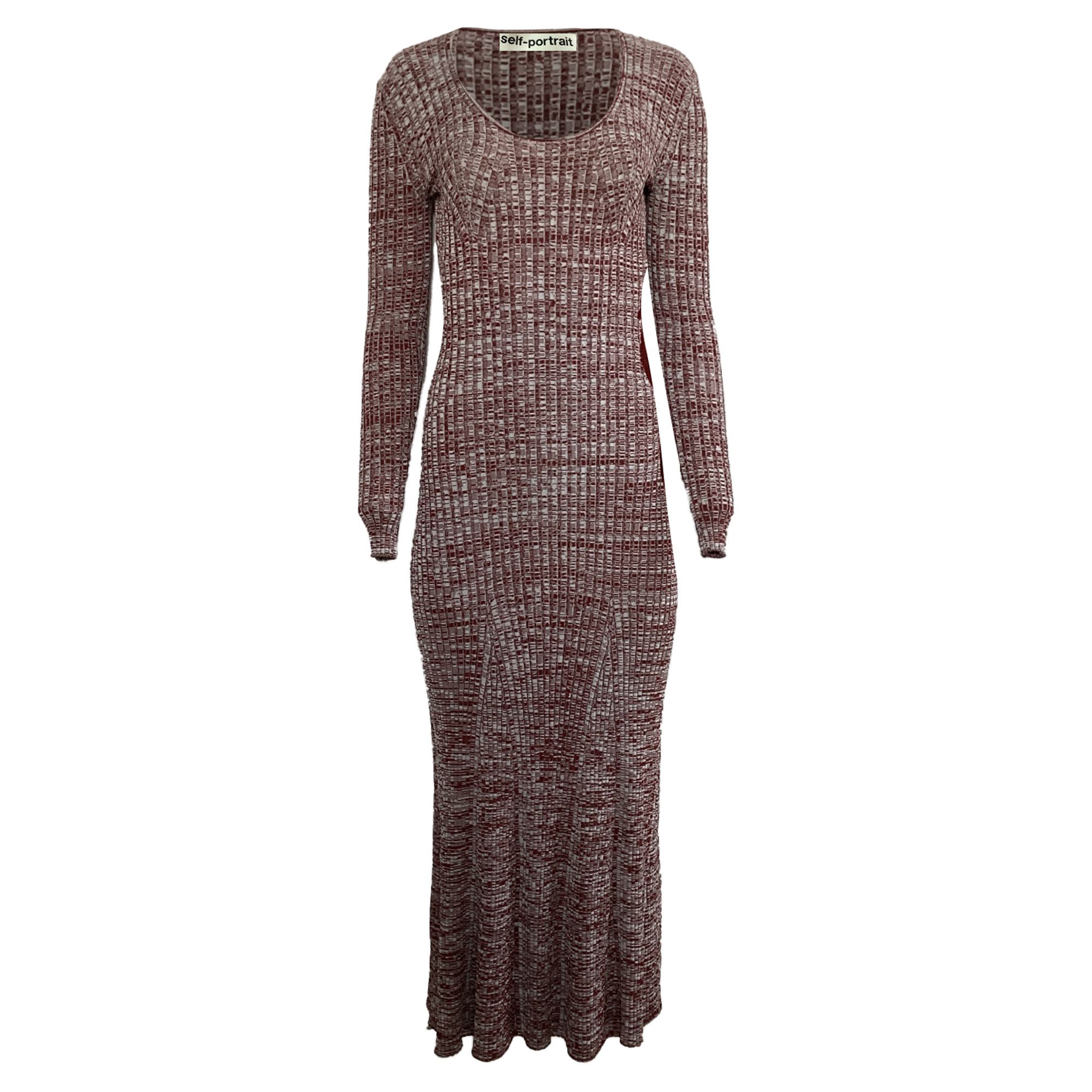 Self-Portrait Self-Portrait Guipure Lace-Trimmed Ribbed-Knit Maxi Dress in Size XXS / US 00 / IT 34 - 1 Thumbnail