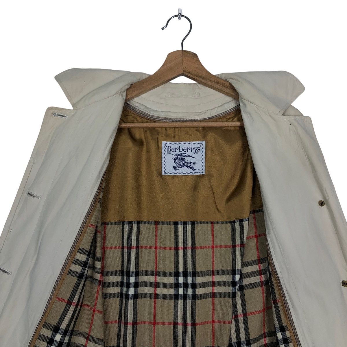 Burberry 🔥Rich Brown - Nova Check Tartan Design Lining Long Coats Size US M / EU 48-50 / 2 - 11 Thumbnail