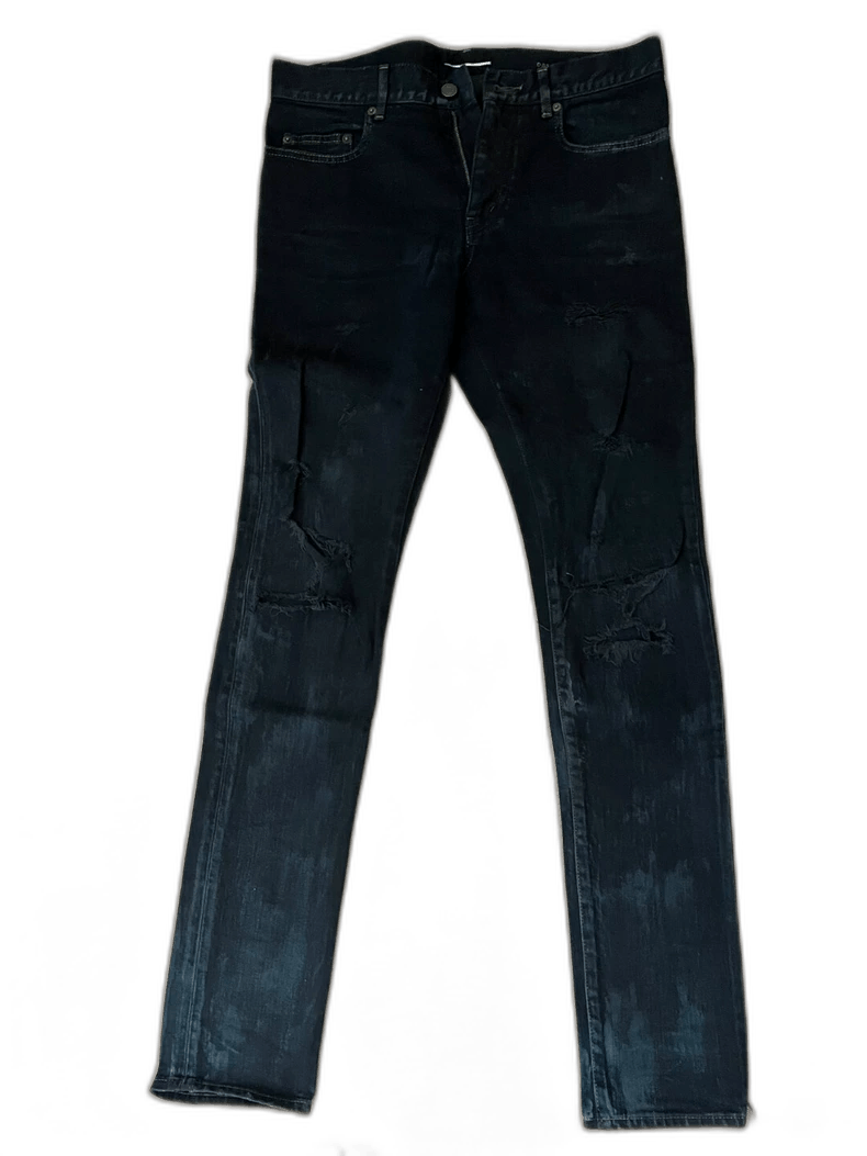 Saint Laurent Paris saint laurent distressed denim crash jeans Size US 30 / EU 46 - 1 Thumbnail