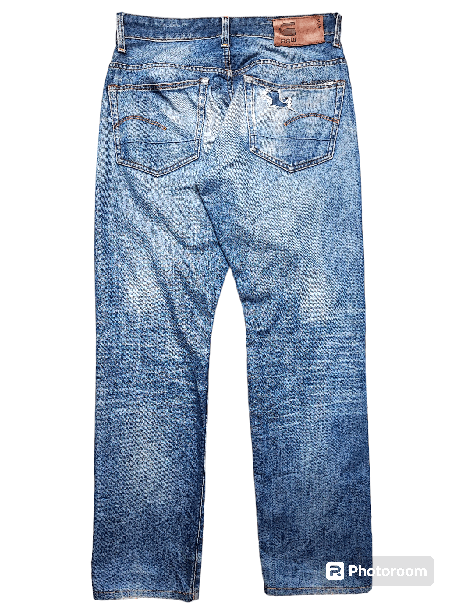 G-Star G Star Raw Jean Distress Stone Wash Size US 31 - 2 Thumbnail