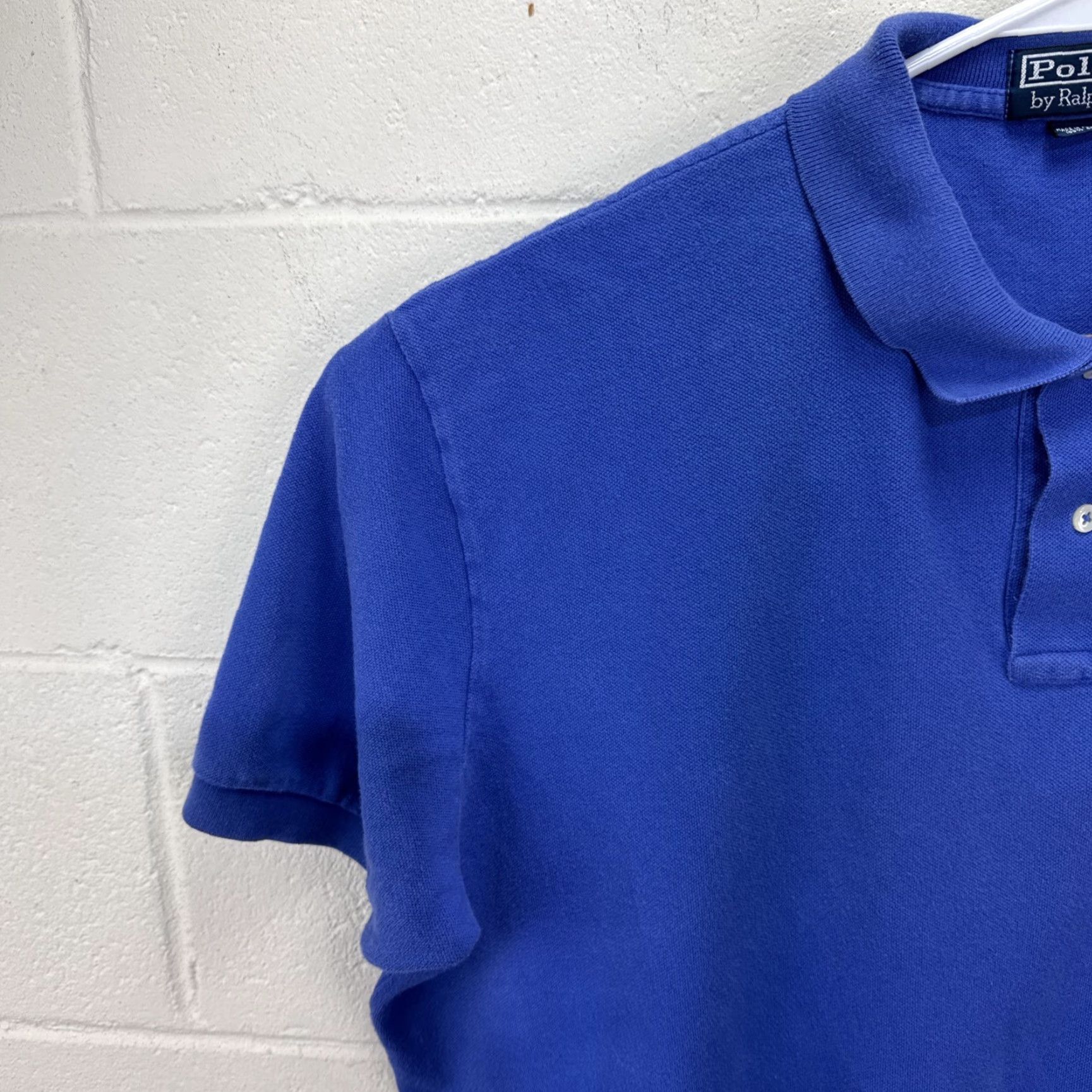 Polo Ralph Lauren VINTAGE Polo Ralph Lauren Men's Polo Shirt 2XL Blue Short Sleeve Casual All Seasons Logo 80s 90s Size US XXL / EU 58 / 5 - 4 Thumbnail