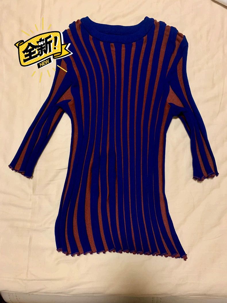 Issey Miyake issey miyake size:3 Two-tone long-sleeved top 2506-Nextarr Size XXS / US 00 / IT 34 - 1 Thumbnail