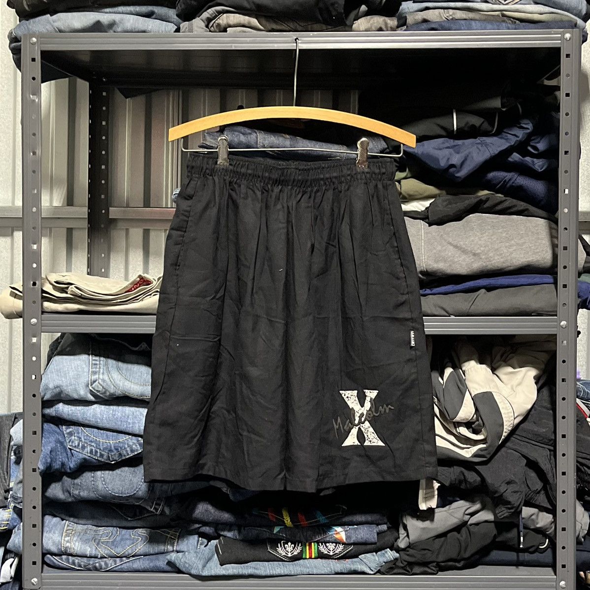 Vintage Crazy Vintage 90s Malcolm X Rare Hip-Hop Style Shorts Rare Size US 26 / EU 42 - 1 Thumbnail