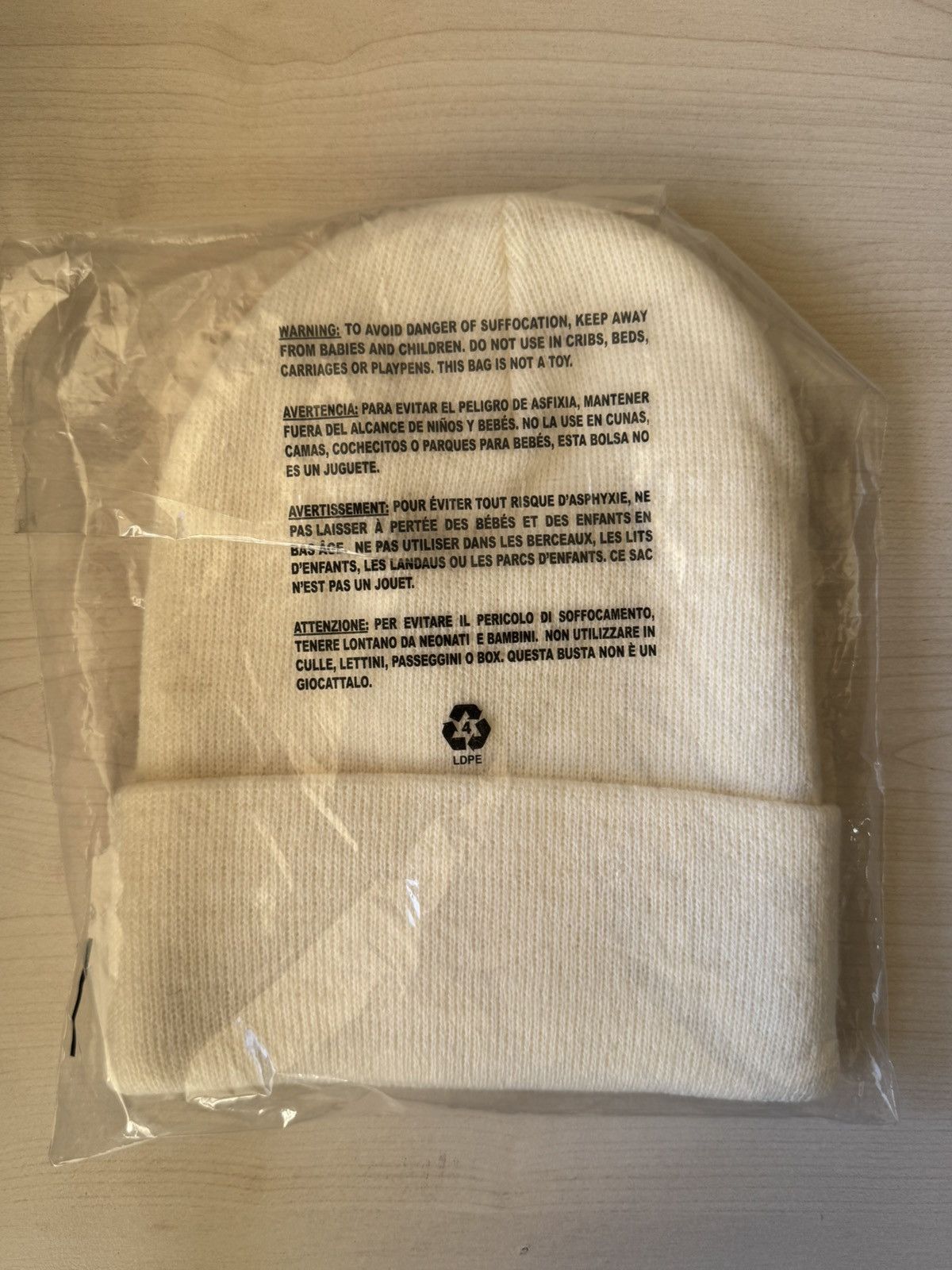 Fucking Awesome Brand-New Fucking Awesome Drip Embroidered Beanie – Natural Size ONE SIZE - 2 Thumbnail