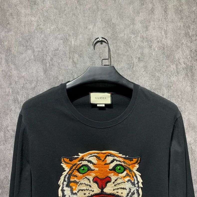 Gucci Gucci Tiger head embroidered round-neck sweatshirt 2501-Nex Size US XS / EU 42 / 0 - 5 Thumbnail