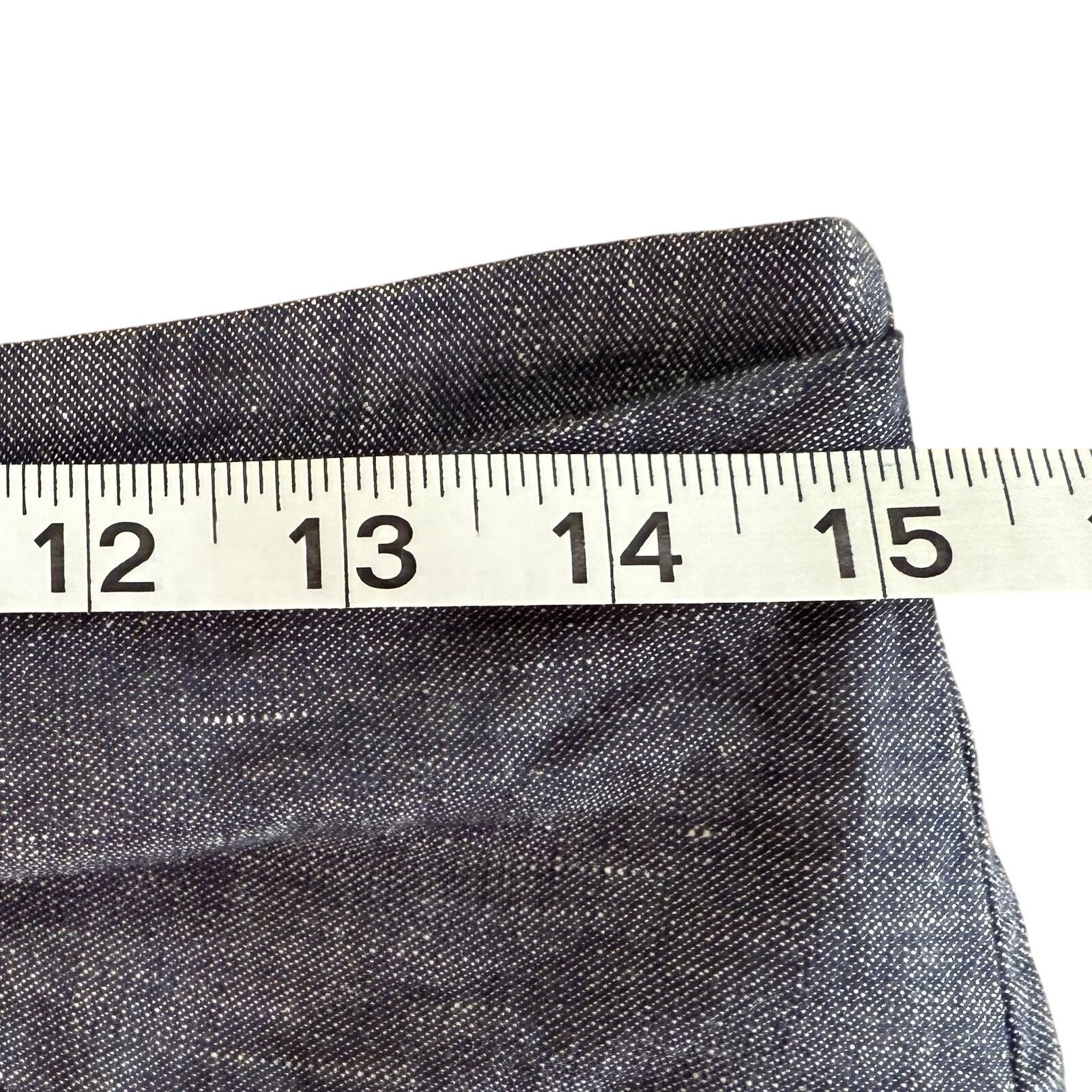 Ann Taylor Ann Taylor 8 Denim colored linen/cotton blend pencil skirt Size 30" / US 8 / IT 44 - 3 Thumbnail