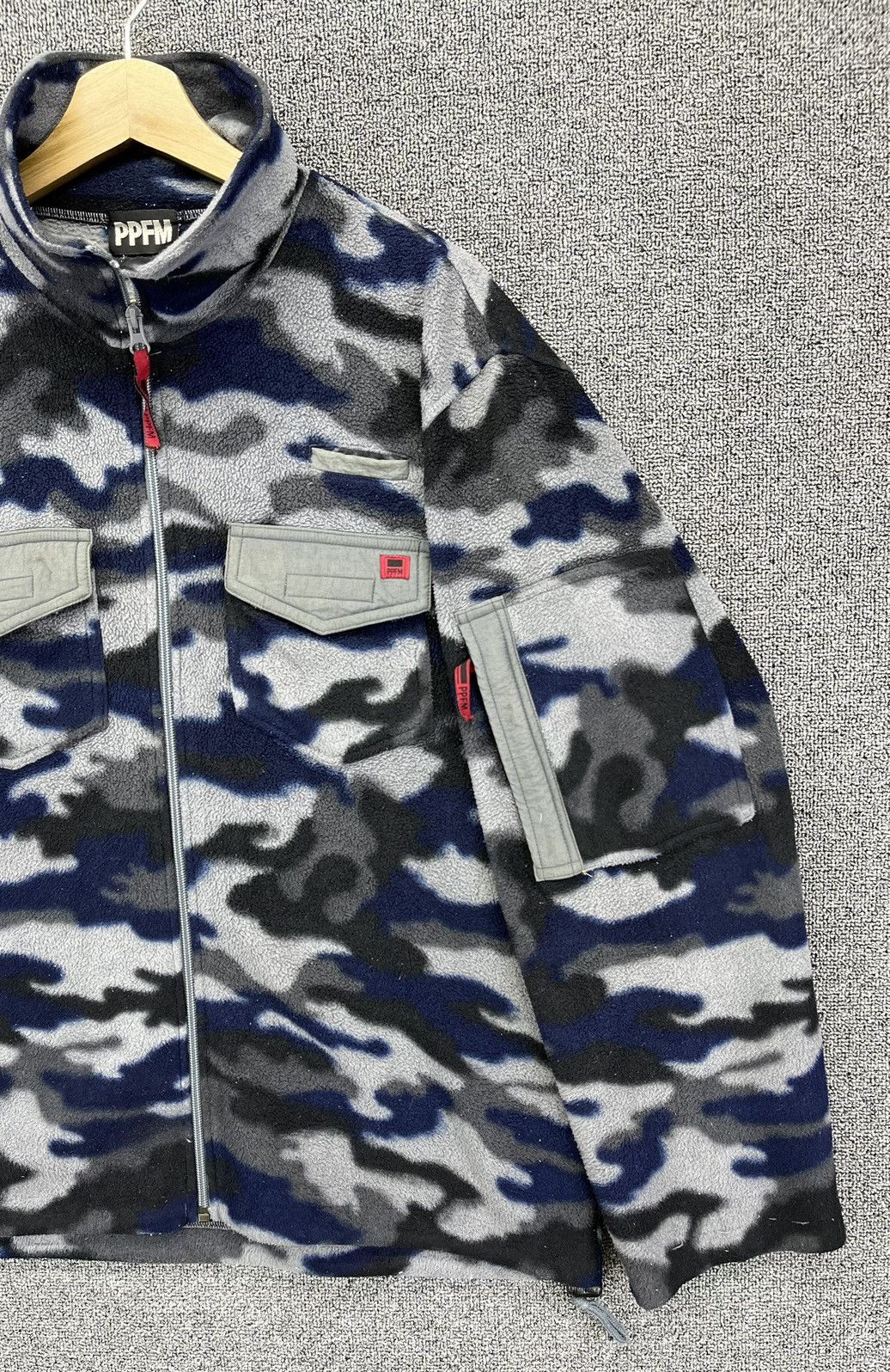 PPFM Vintage PPFM Military Camo Fleece Zip Up Punk Jacket Size US L / EU 52-54 / 3 - 4 Thumbnail