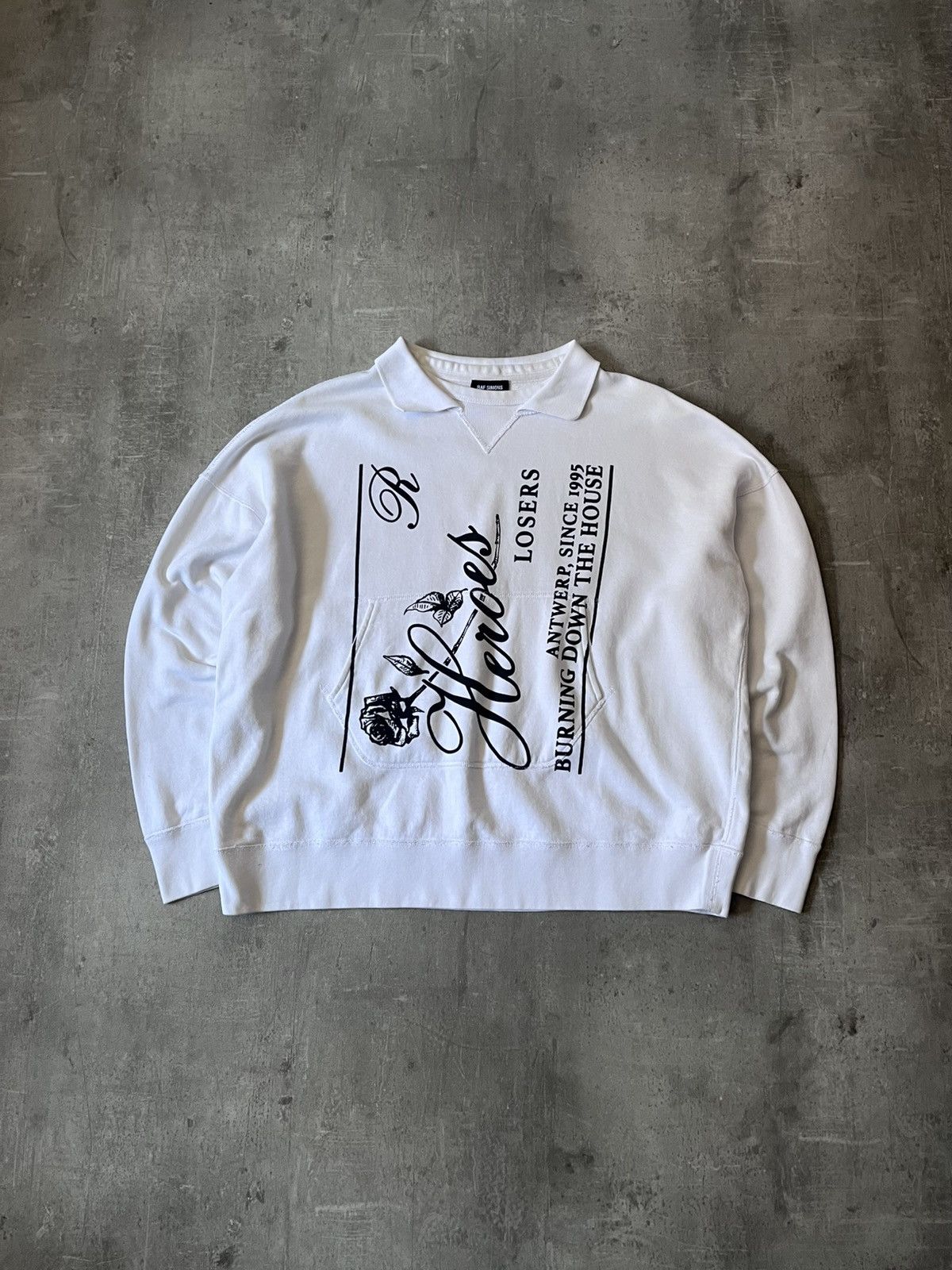 Raf Simons Raf Simons AW 19/20 white polo sweatshirt Size US M / EU 48-50 / 2 - 1 Thumbnail