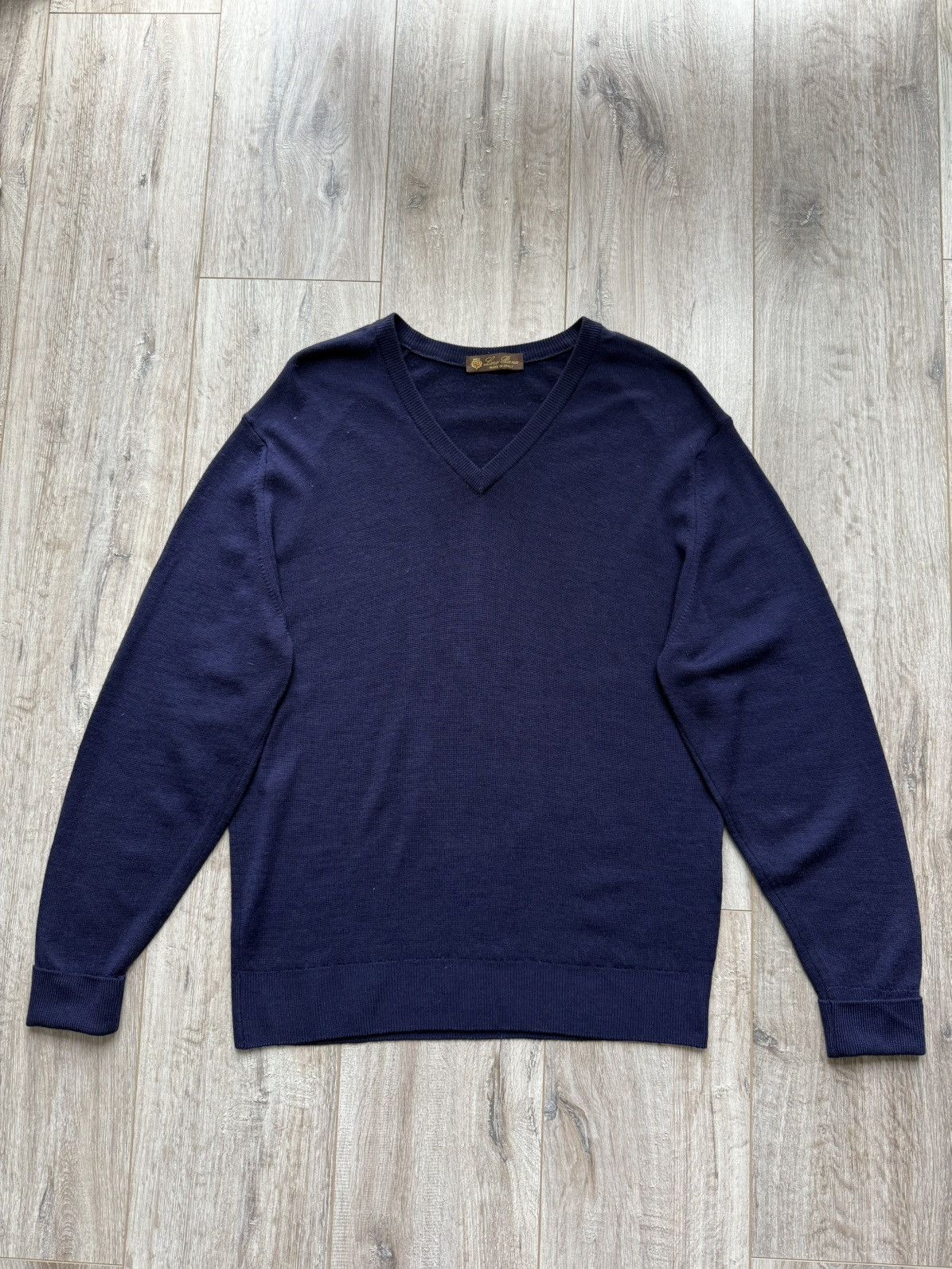 Loro Piana Loro Piana 100% Wool V neck pullover Size US L / EU 52-54 / 3 - 3 Thumbnail