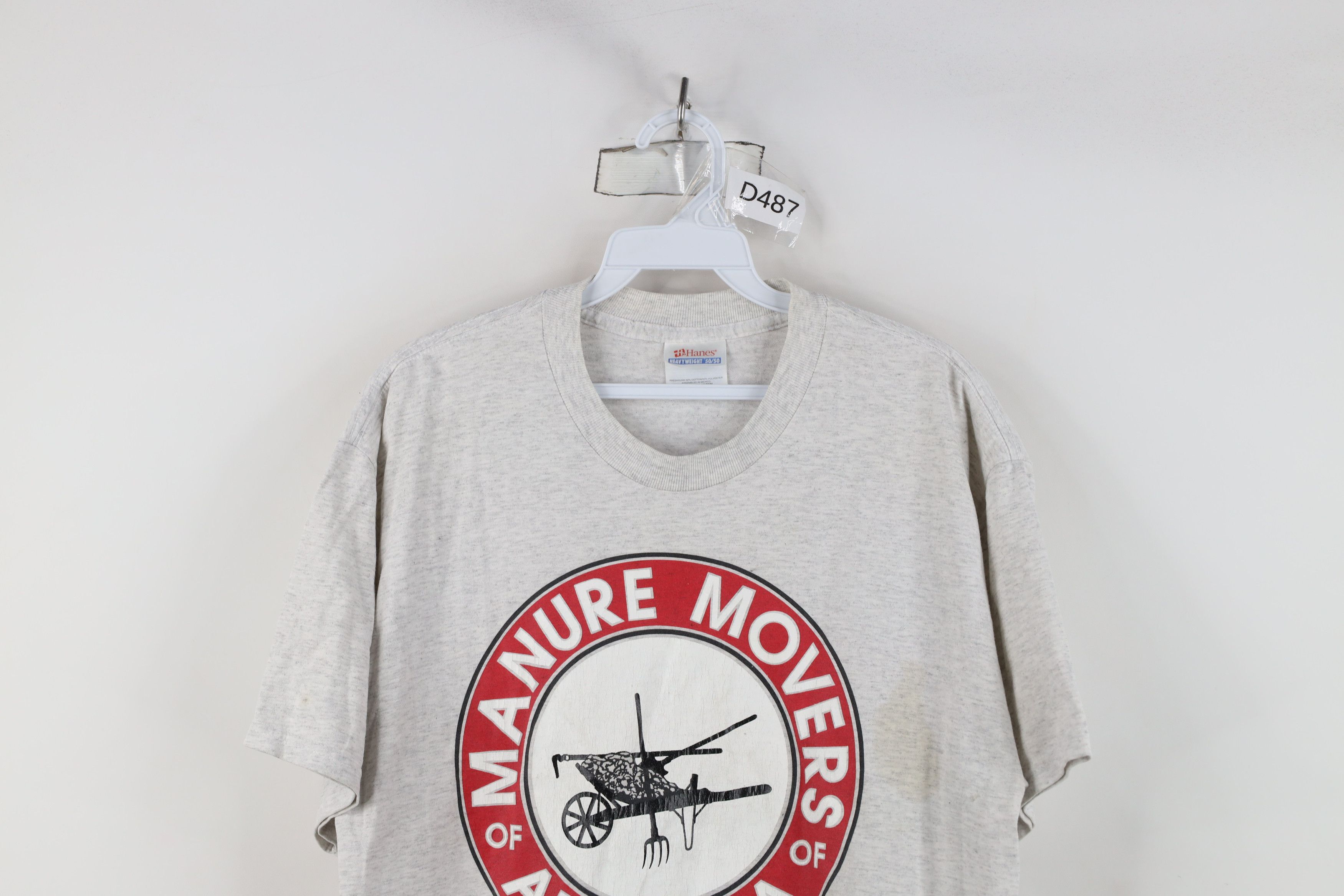 Vintage Vintage 80s Manure Movers of America T-Shirt Heather Gray Size US M / EU 48-50 / 2 - 2 Thumbnail