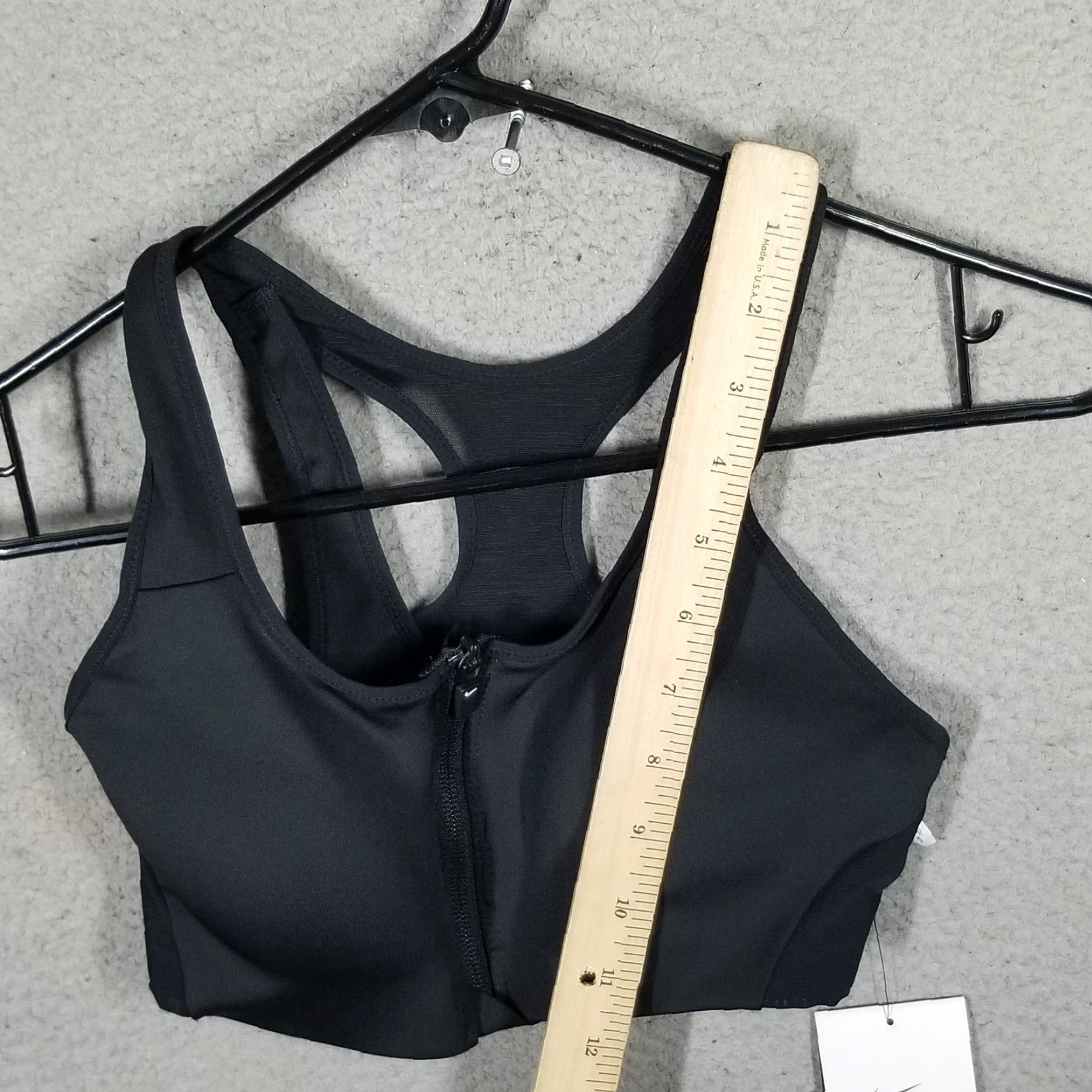 Nike Nike Women Shape High-Support Padded Zip-Front Sports Bra XS Black Nike Dri-FIT Activewear Bra Womens Sports 2020s Size ONE SIZE - 4 Thumbnail