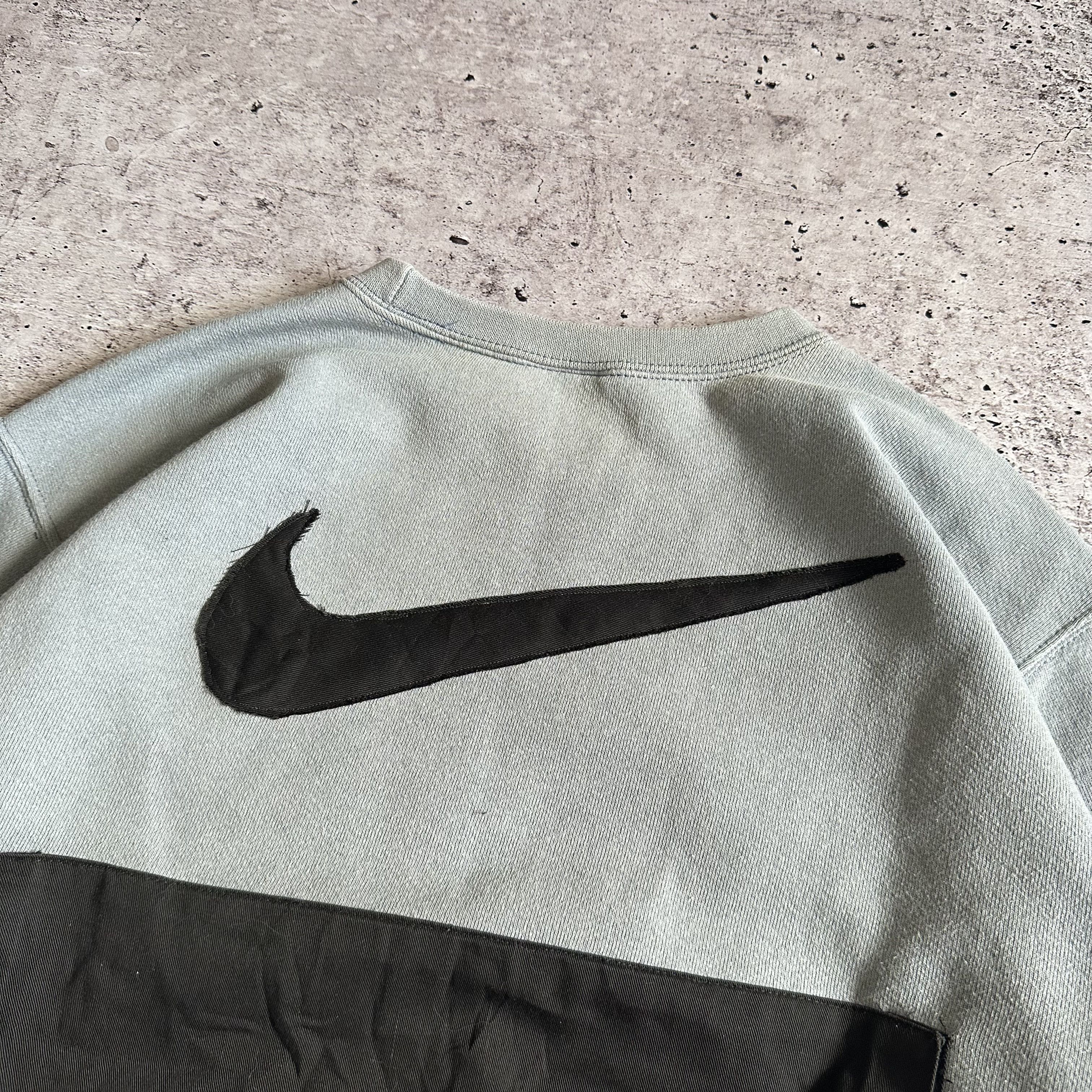 Nike 90s Nike 1of1 Vintage Custom Big Swoosh Logo Boxy Sweatshirt Size US M / EU 48-50 / 2 - 8 Thumbnail
