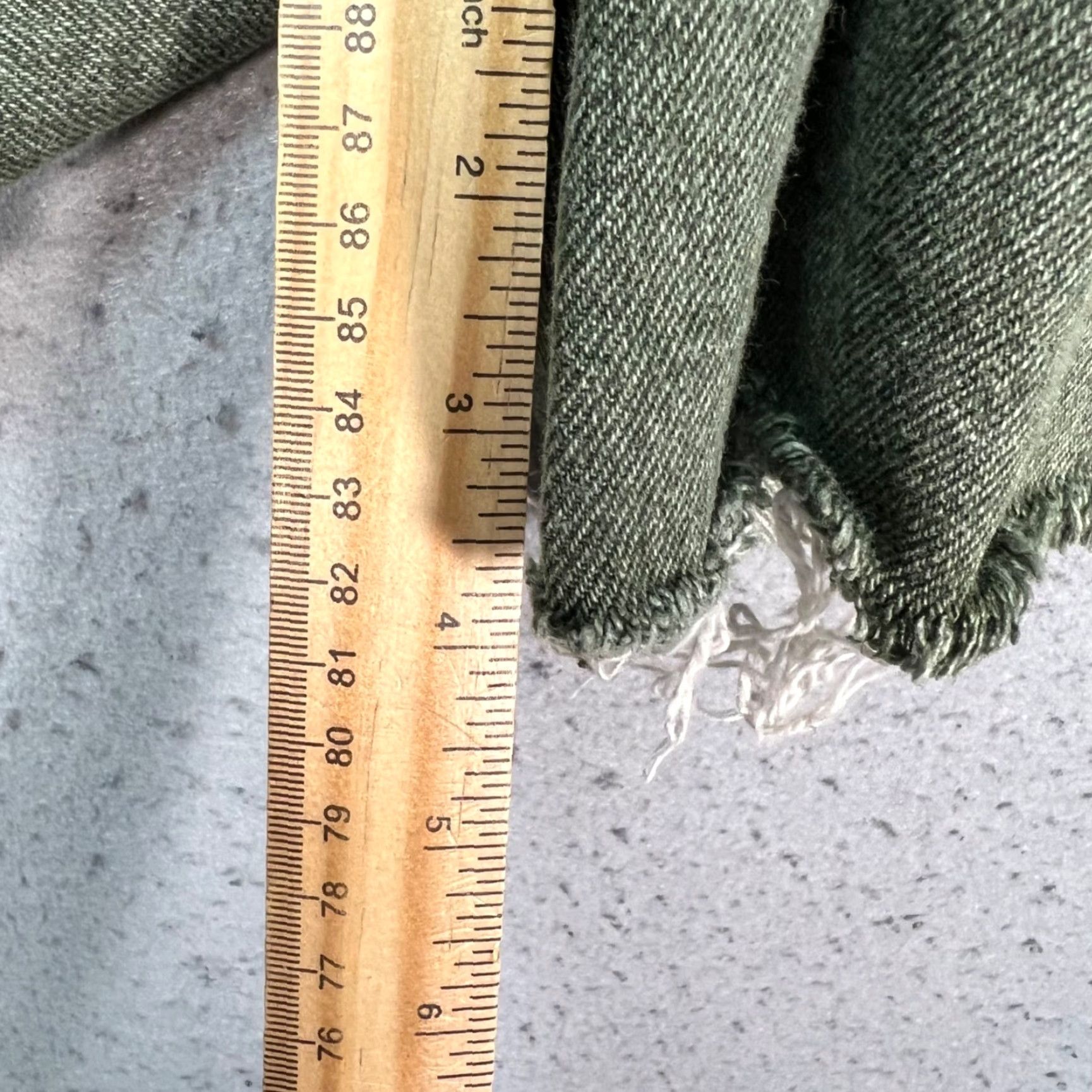 Denime VINTAGE IOU Denim Cut-Off Shorts 90s Green Womens 29 Gold Space? Size 29" - 6 Thumbnail
