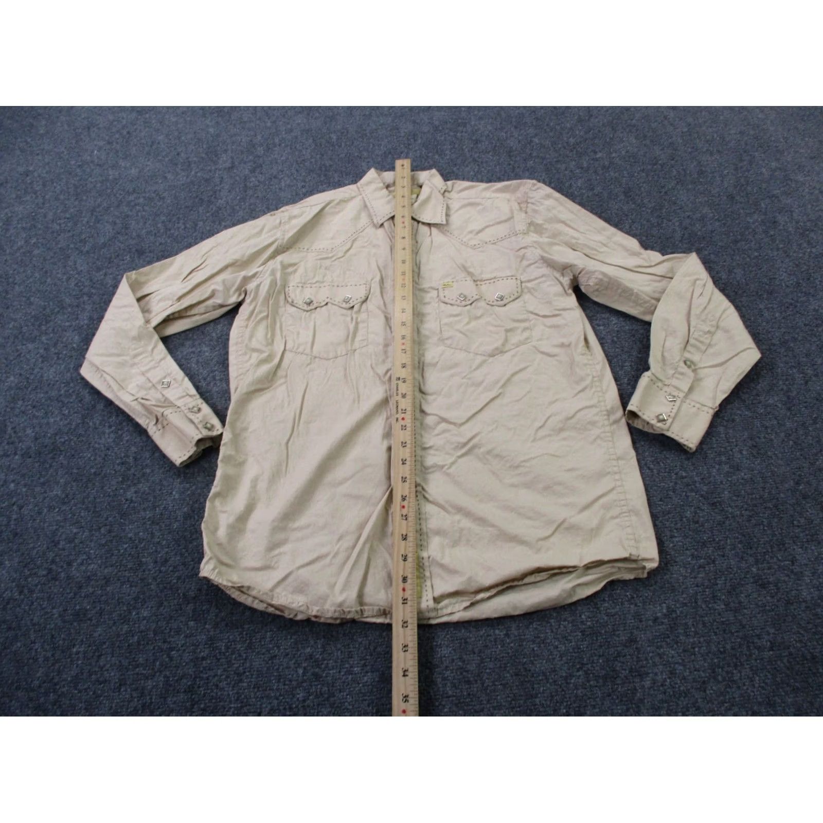 Vintage VINTAGE Larry Mahan Shirt Men M Western Pearl Snap Cowboy Rodeo Embellished Beige Size US M / EU 48-50 / 2 - 3 Thumbnail