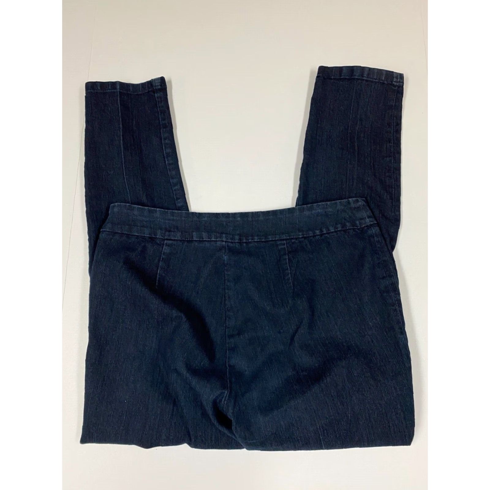 Vintage Dana Buchman Jeans Women's Regular Size 10 Blue Dark Denim Straight 28in Inseam Slimming Stretch Size 32" / US 10 / IT 46 - 5 Thumbnail