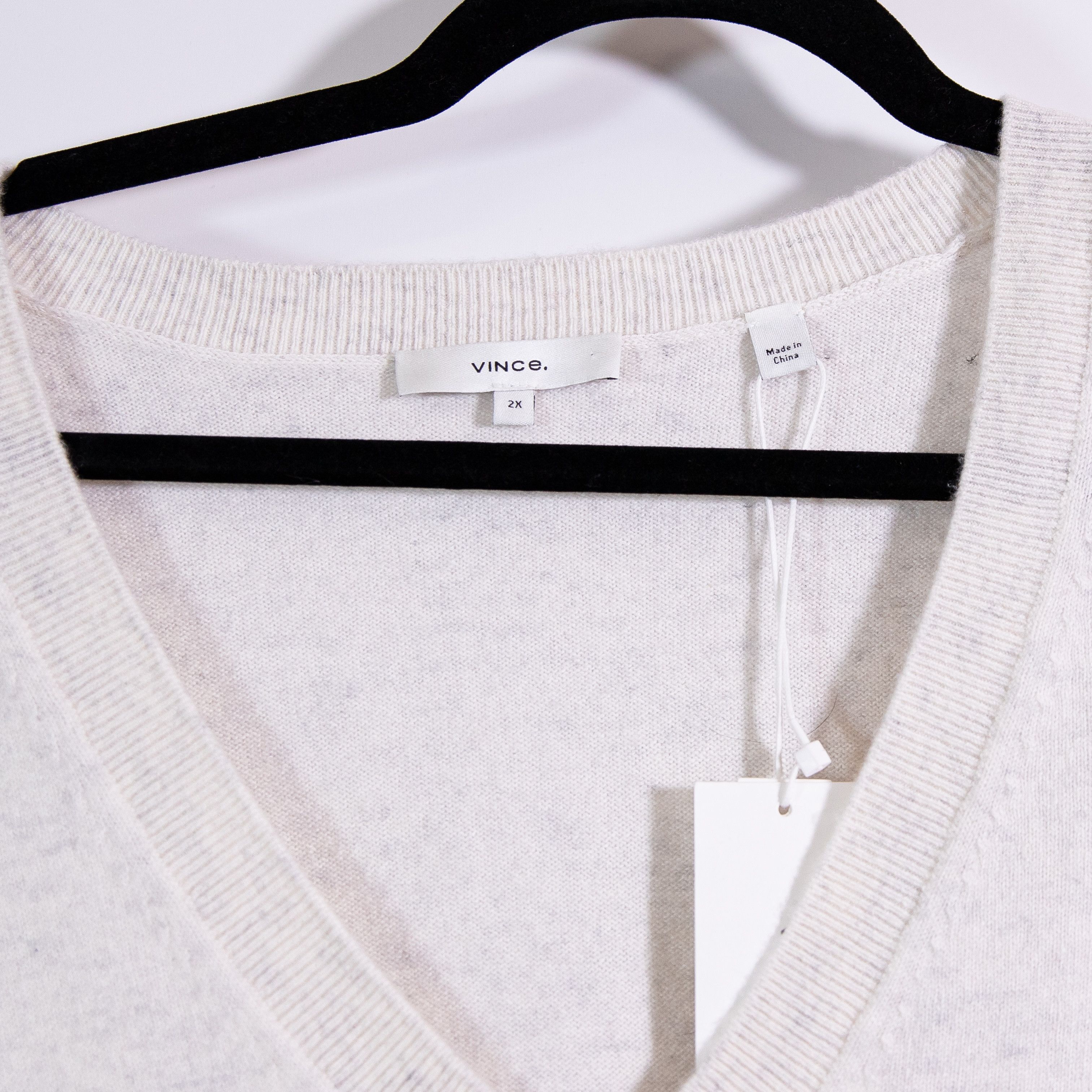 Vince NEW Vince Women's 100% Cashmere Ribbed Size XXL / US 16-18 / IT 52-54 - 2 Thumbnail