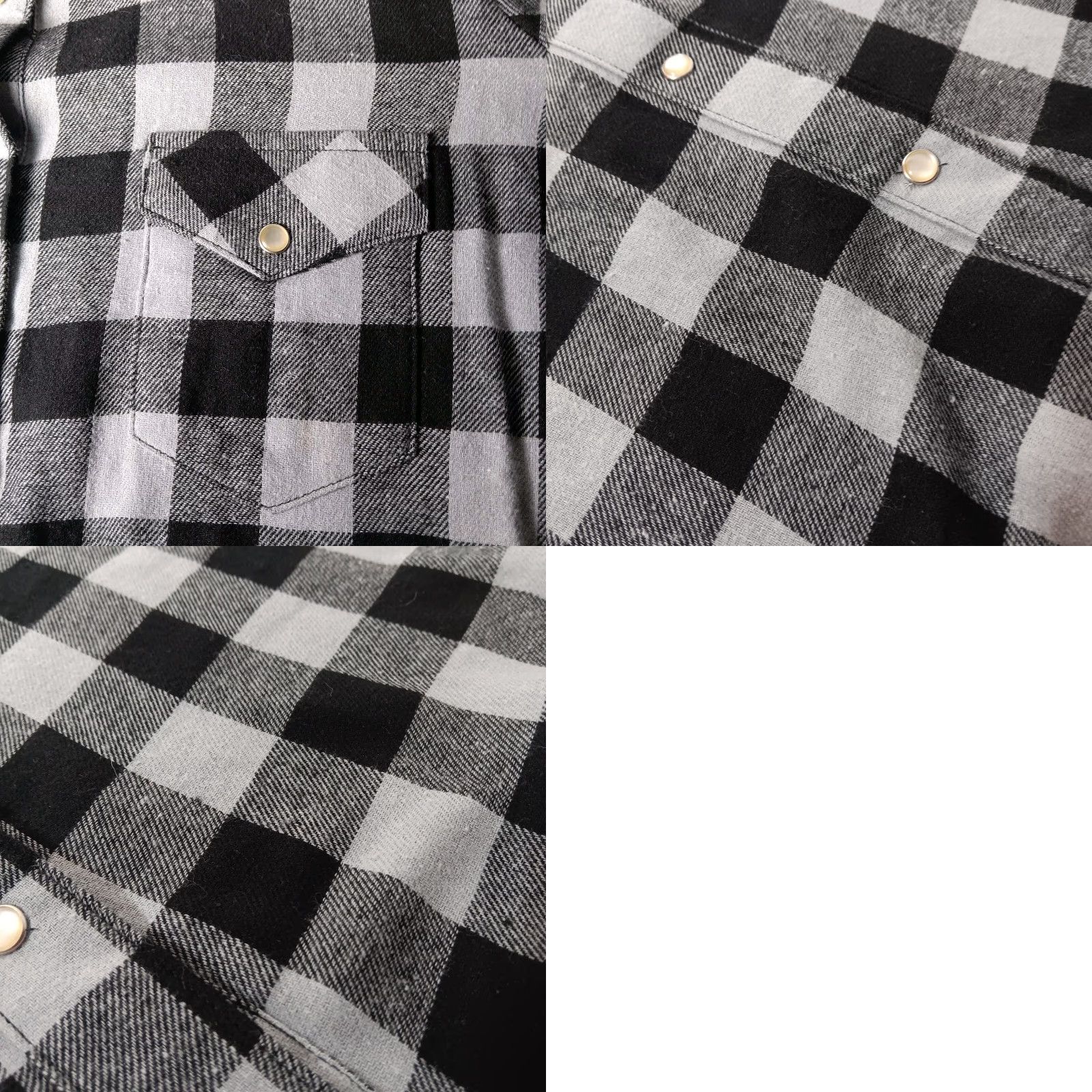 Wrangler Wrangler Shirt Women M Flannel Plaid Pearl Snap Western Ranch Cowgirl Rodeo Gray Black Fall Winter Spring Casual Workwear Size M / US 6-8 / IT 42-44 - 9 Thumbnail