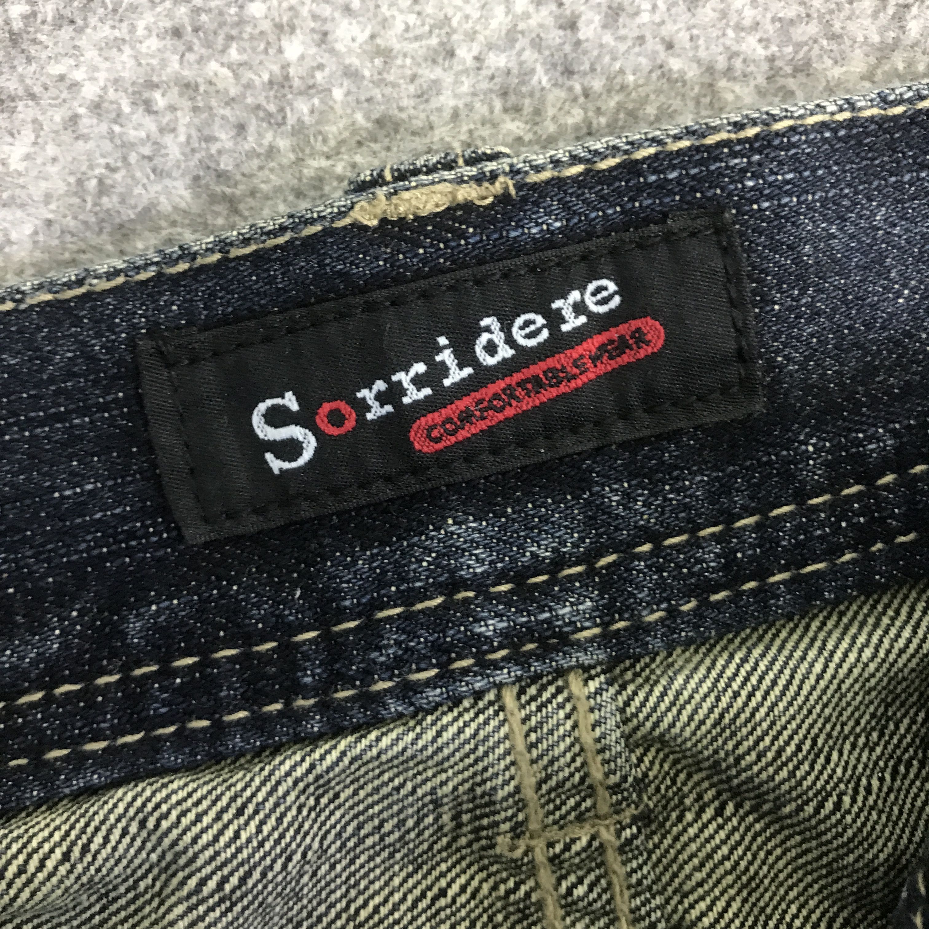 Japanese Brand Japan design sorridere distressed denim jeans pants Size US 33 - 13 Thumbnail