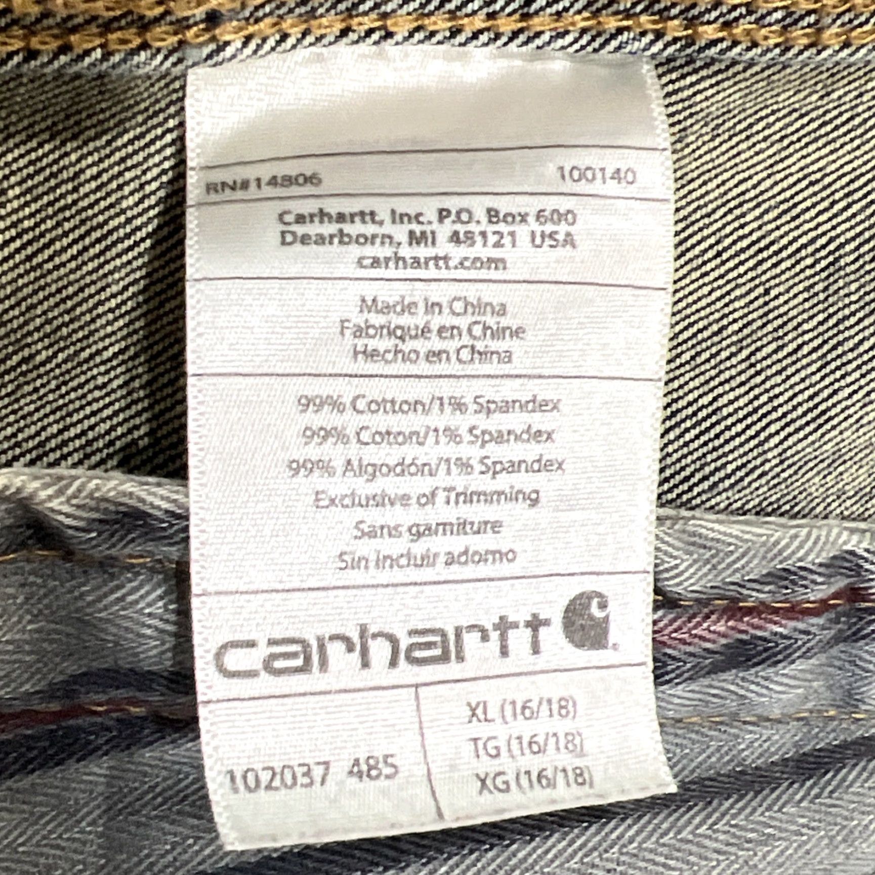 Carhartt Carhartt Denim Trucker Jacket Women’s XL 16-18 Button Up Zip Pockets Stretch Blended Cotton Denim Blue Vintage No N/A Size XL / US 12-14 / IT 48-50 - 5 Thumbnail