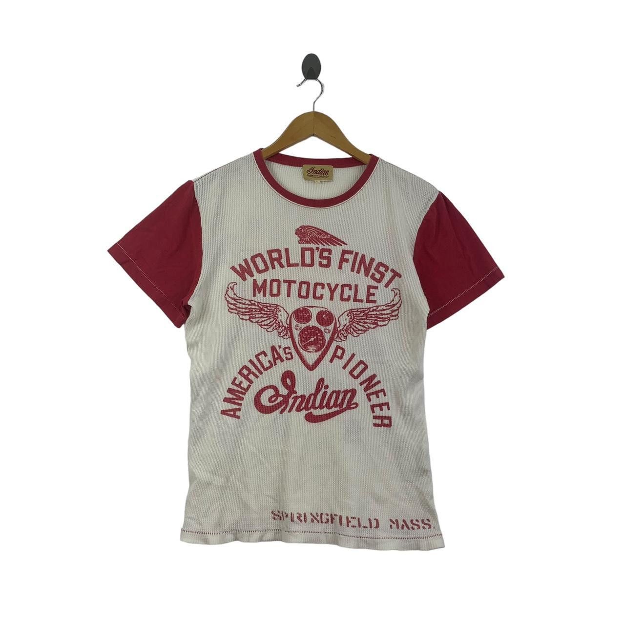 Vintage Vintage INDIAN MOTORCYCLE America’s Pioneer Tee Shirt Top Size US L / EU 52-54 / 3 - 1 Thumbnail