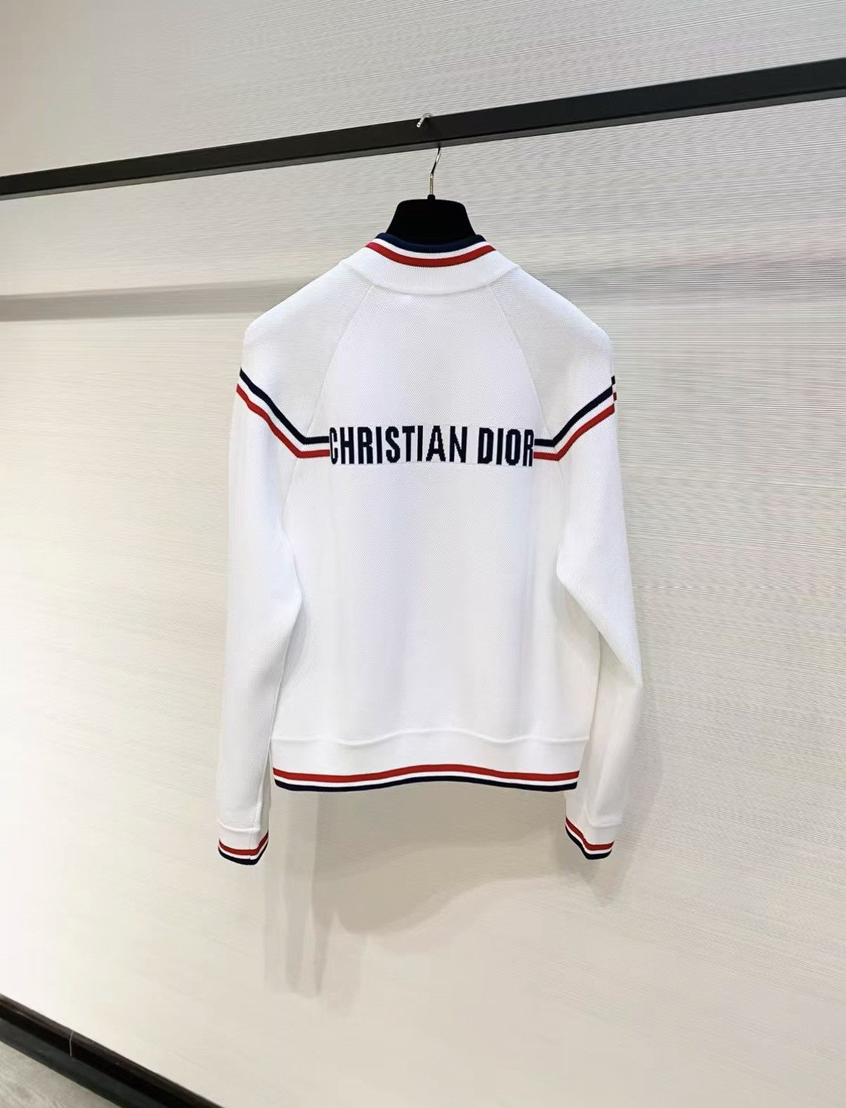Dior Dior F40 Tennis Collection White Zip-Up Knit Cardigan J33 Size S / US 4 / IT 40 - 2 Thumbnail