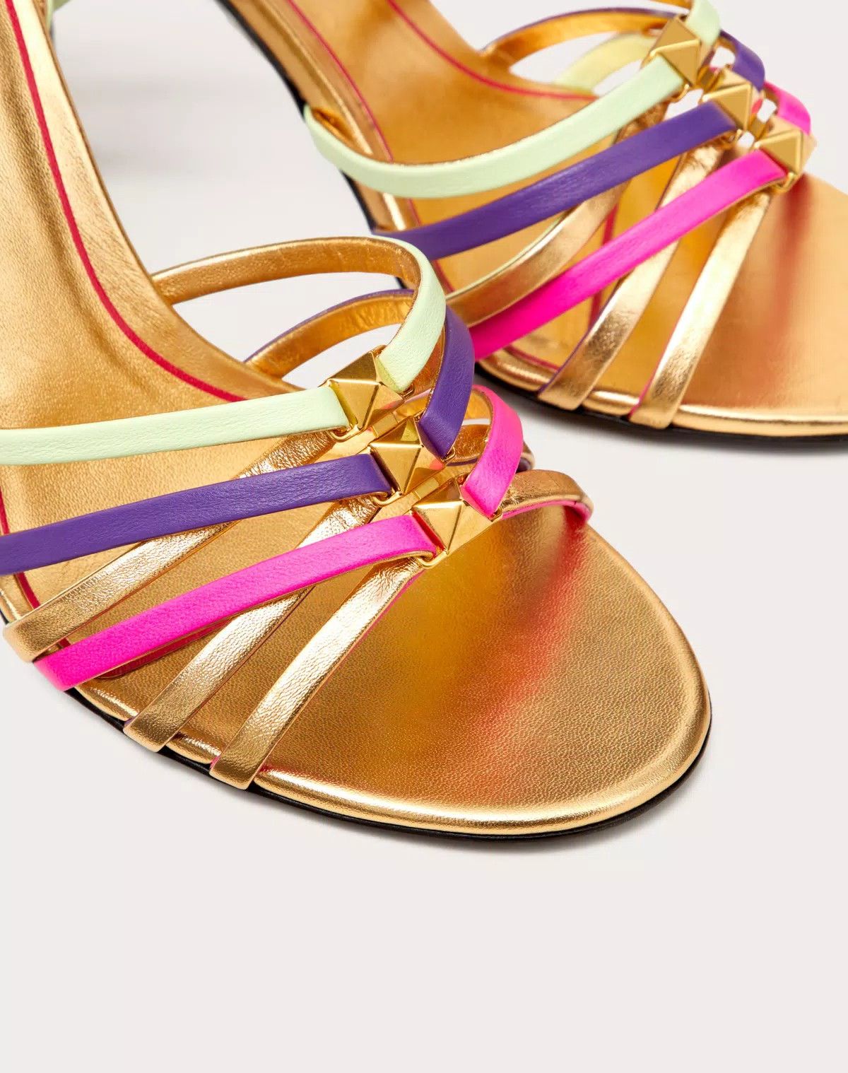 Valentino o1s1wg111125 Rockstud Strappy Sandal Nappa Leather 100mm Size US 11 / IT 41 - 5 Thumbnail