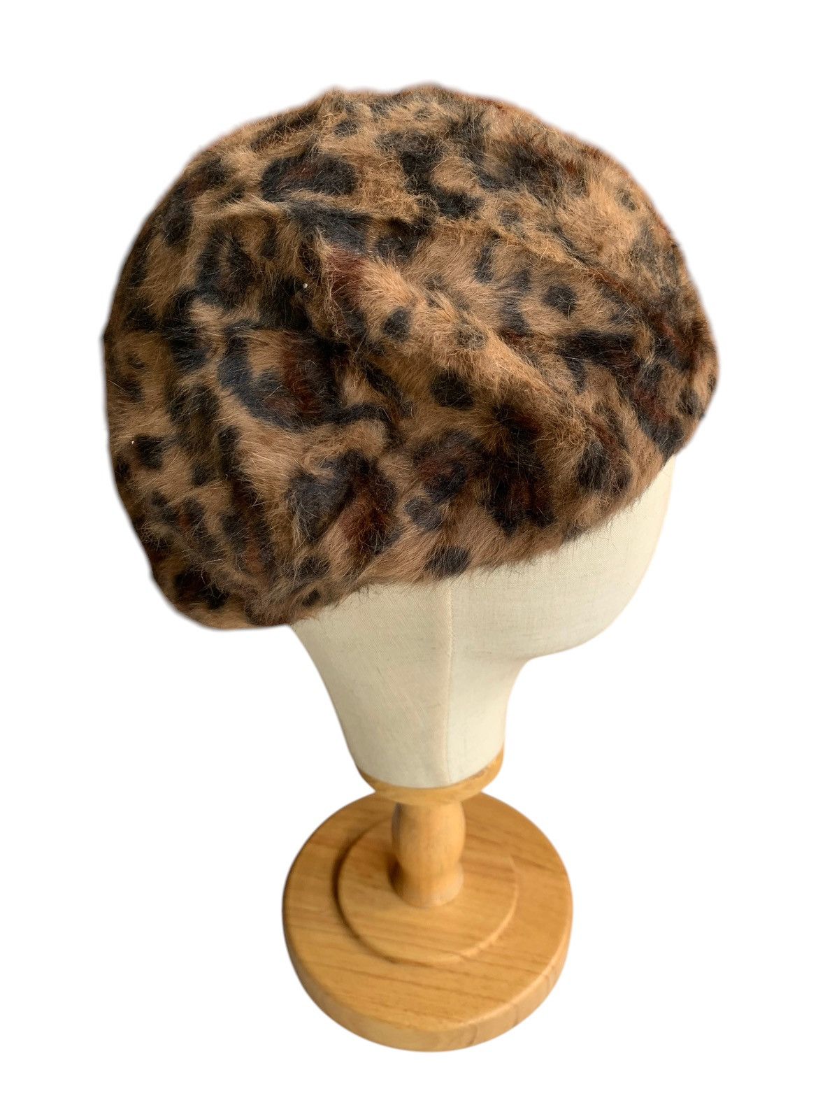 Japanese Brand × Vintage Part 2 By Jungko Shimada Japanese Leopard Wool Beret Hats🎌 Size ONE SIZE - 1 Thumbnail