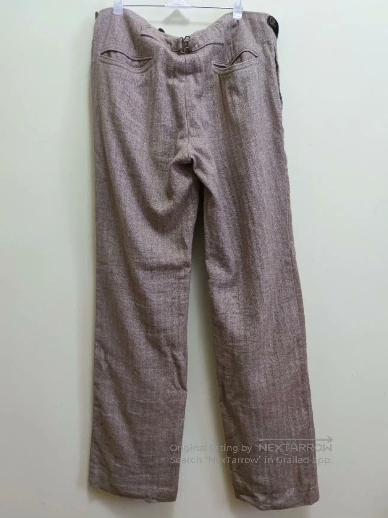Ziggy Chen Men's Wool Suspenders with Herringbone Pattern. Size US 34 / EU 50 - 3 Thumbnail