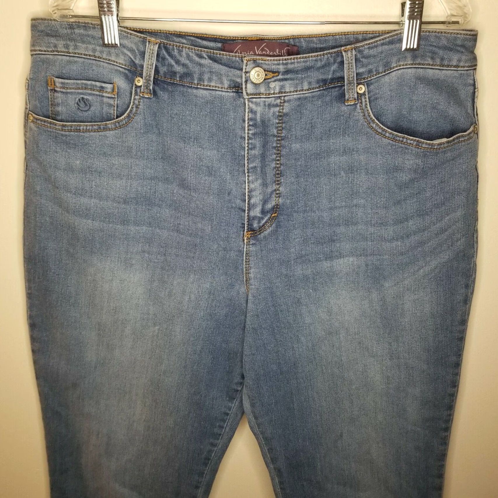 Gloria Vanderbilt VINTAGE Gloria Vanderbilt Amanda Womens Slim Straight Jeans Size 16 Blue Size 38" / US 16 / IT 52 - 2 Thumbnail