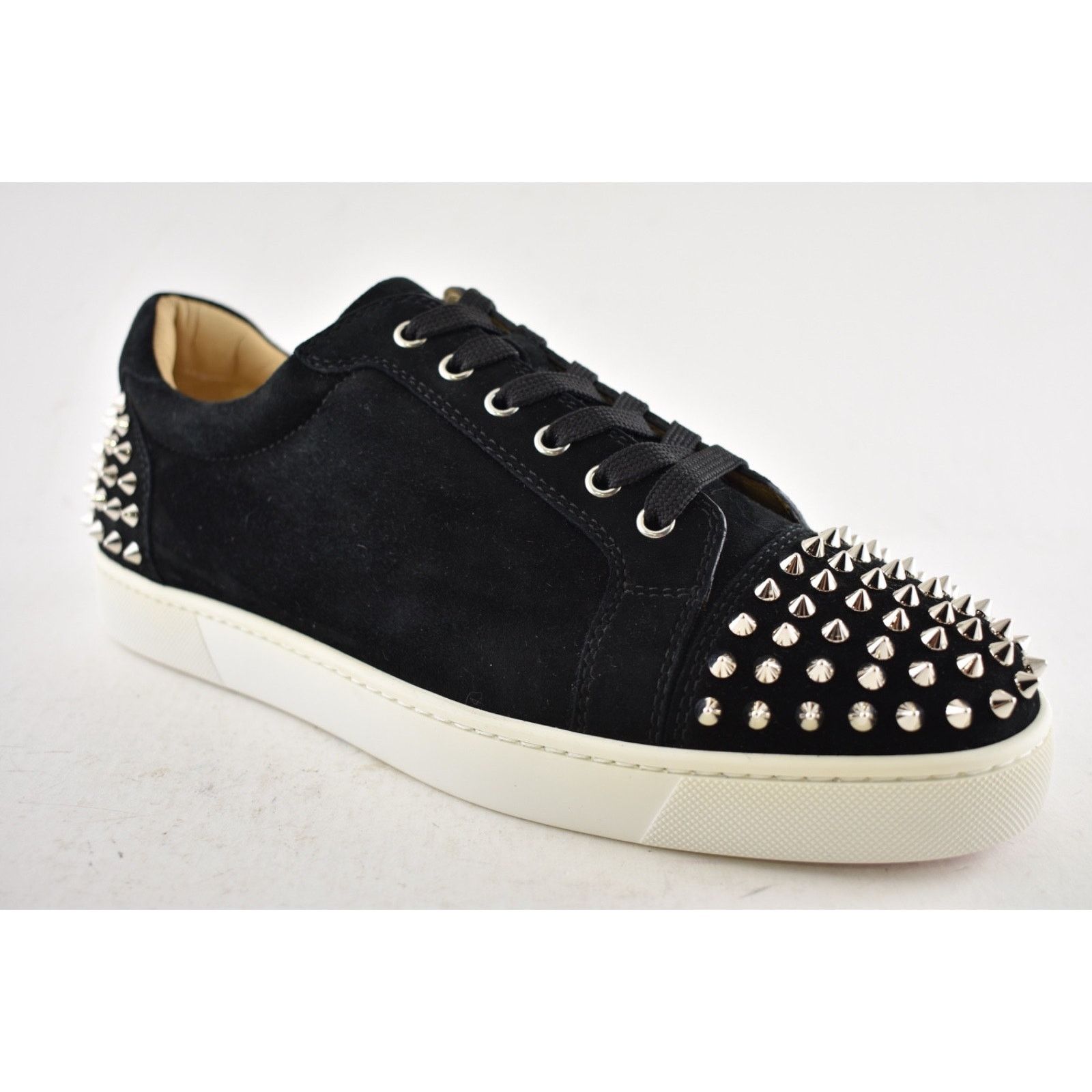 Christian Louboutin Christian Louboutin Men Seavaste 2 Flat Black Silver Spike Size US 11 / EU 44 - 4 Thumbnail