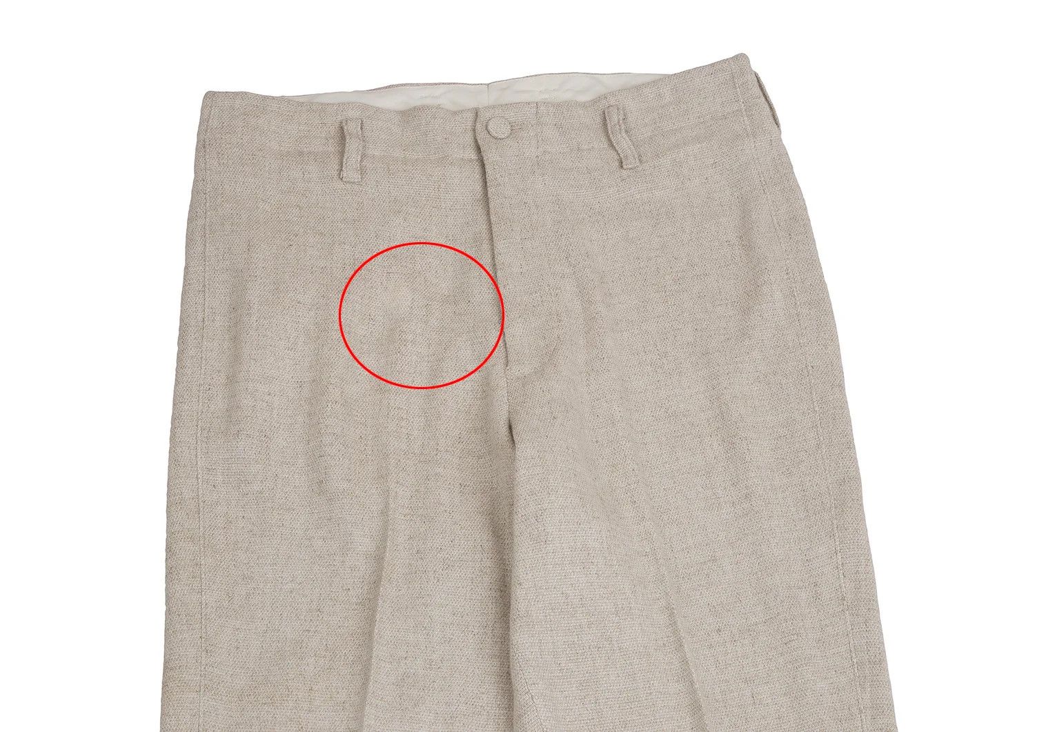 Jean Paul Gaultier Linen Buttoned Tapered Pants in Beige Size 48 Size US 32 / EU 48 - 2 Thumbnail