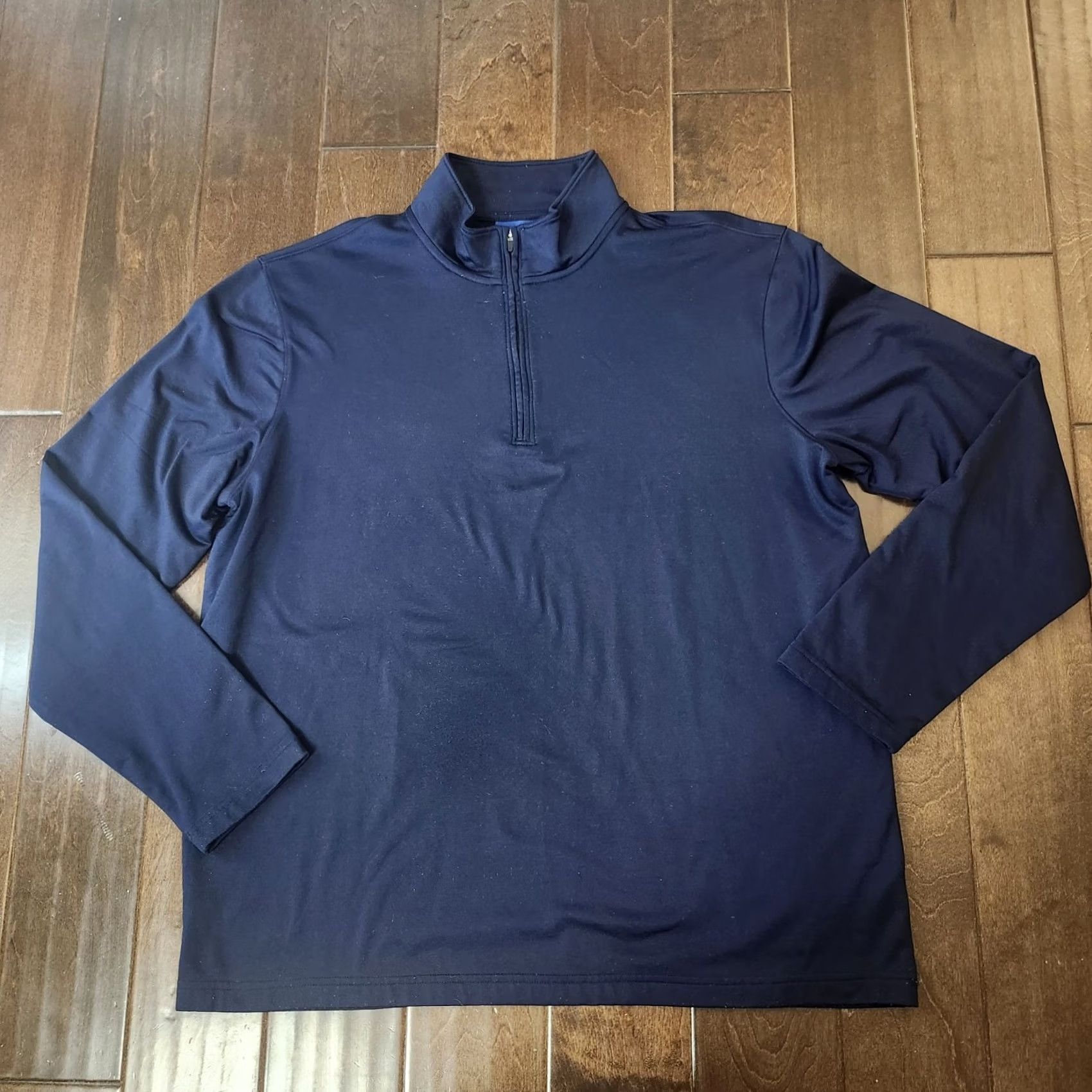 Apt. 9 Apt 9 Mens XL Navy Quarter Zip Pullover Shirt Long Sleeve Size US XL / EU 56 / 4 - 2 Thumbnail