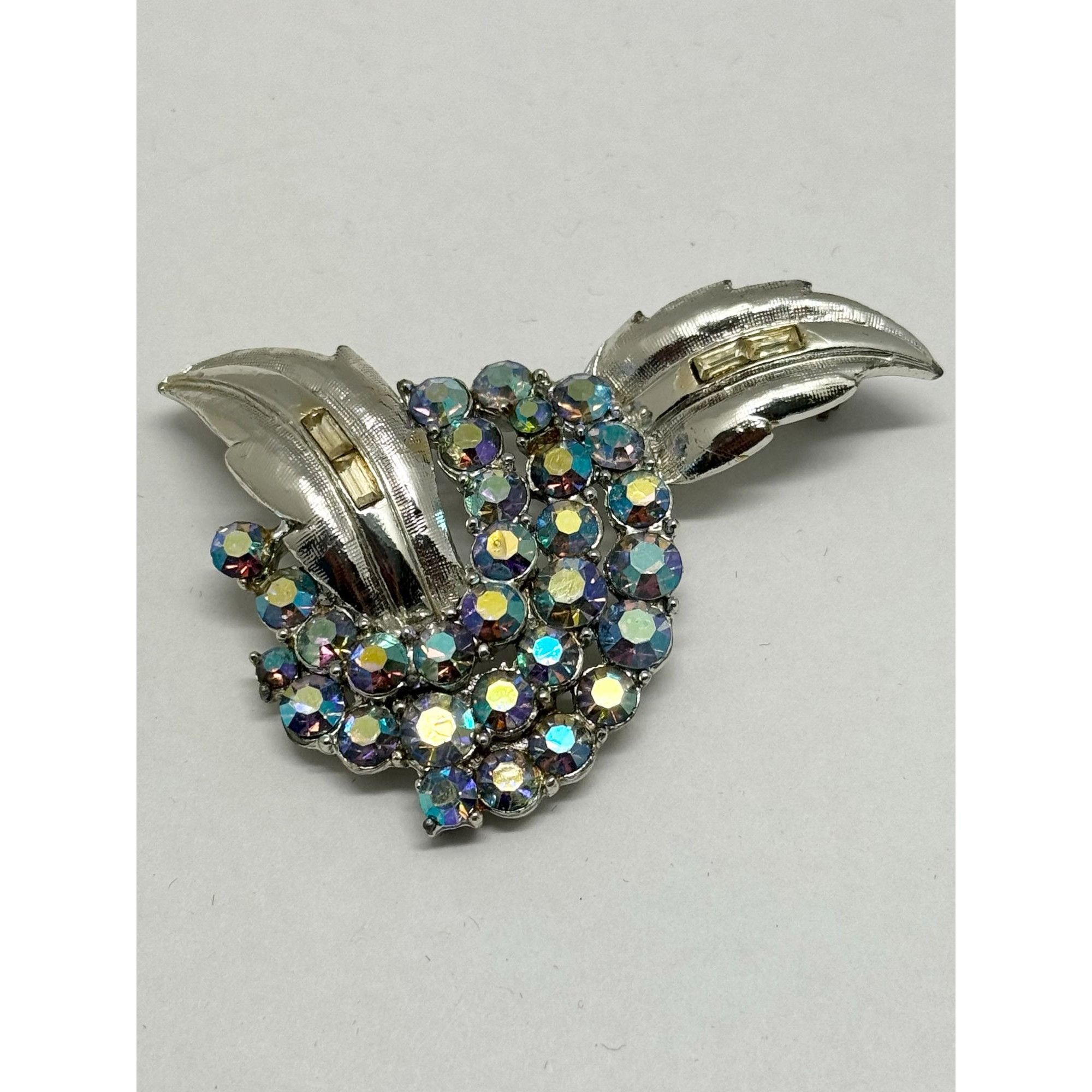 Vintage Vintage blue rhinestone Coro brooch pin Size ONE SIZE - 2 Thumbnail