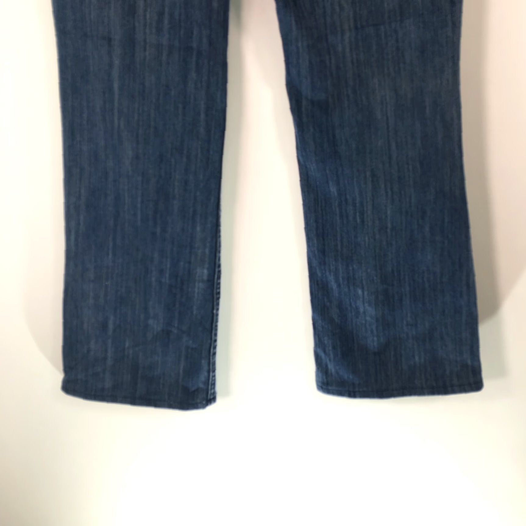 Vintage INC International Concepts Boot Leg Jeans Womens 32x29 Blue Denim 10 Regular Boot Leg 5-Pocket Design ZipButton BeltLoops Dark Wash Distressed No N/A Size 32" / US 10 / IT 46 - 5 Thumbnail